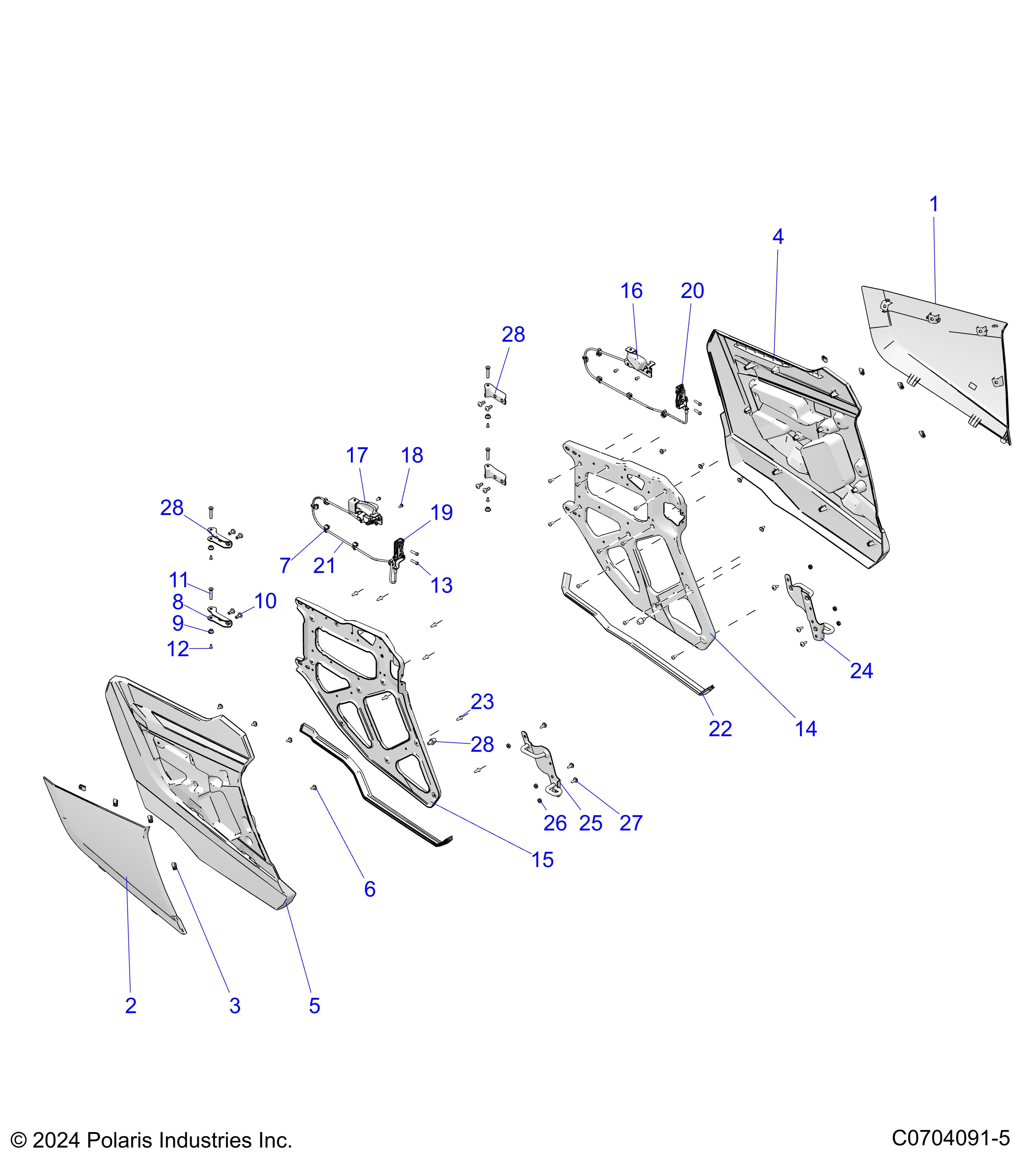 Foto diagrama Polaris que contem a peça 5465029-927