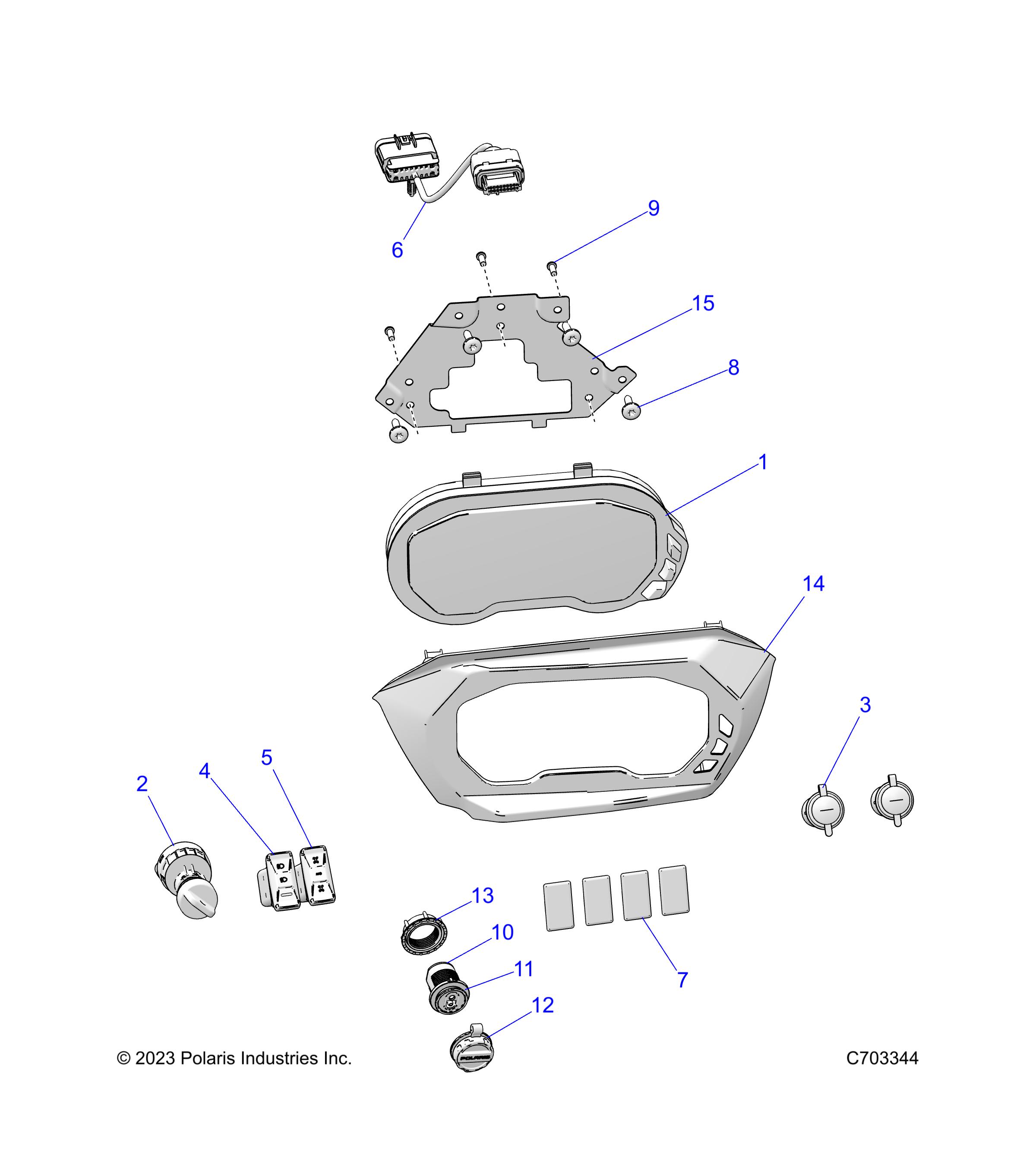 Foto diagrama Polaris que contem a peça 4080801-03