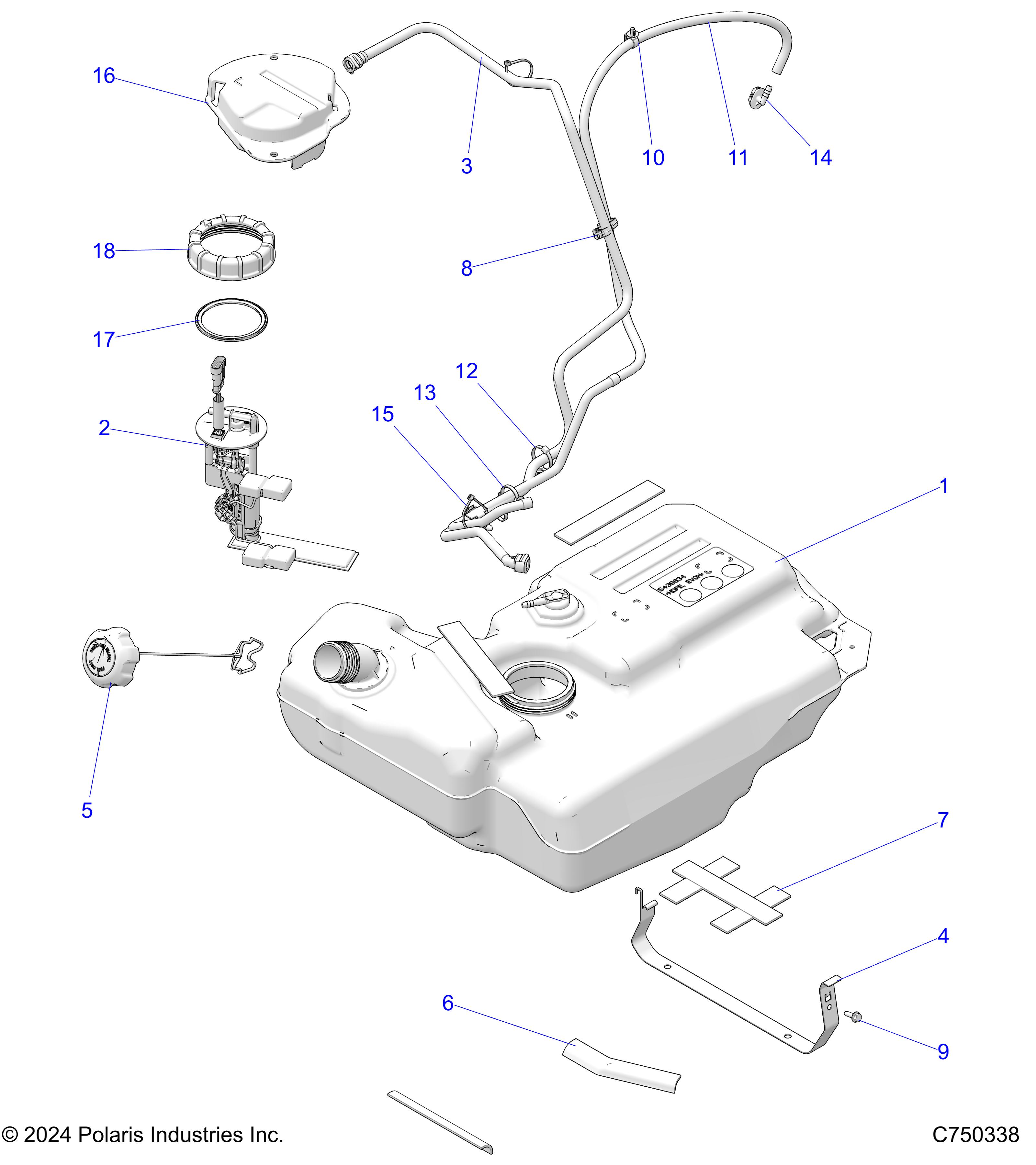 Foto diagrama Polaris que contem a peça 2522759