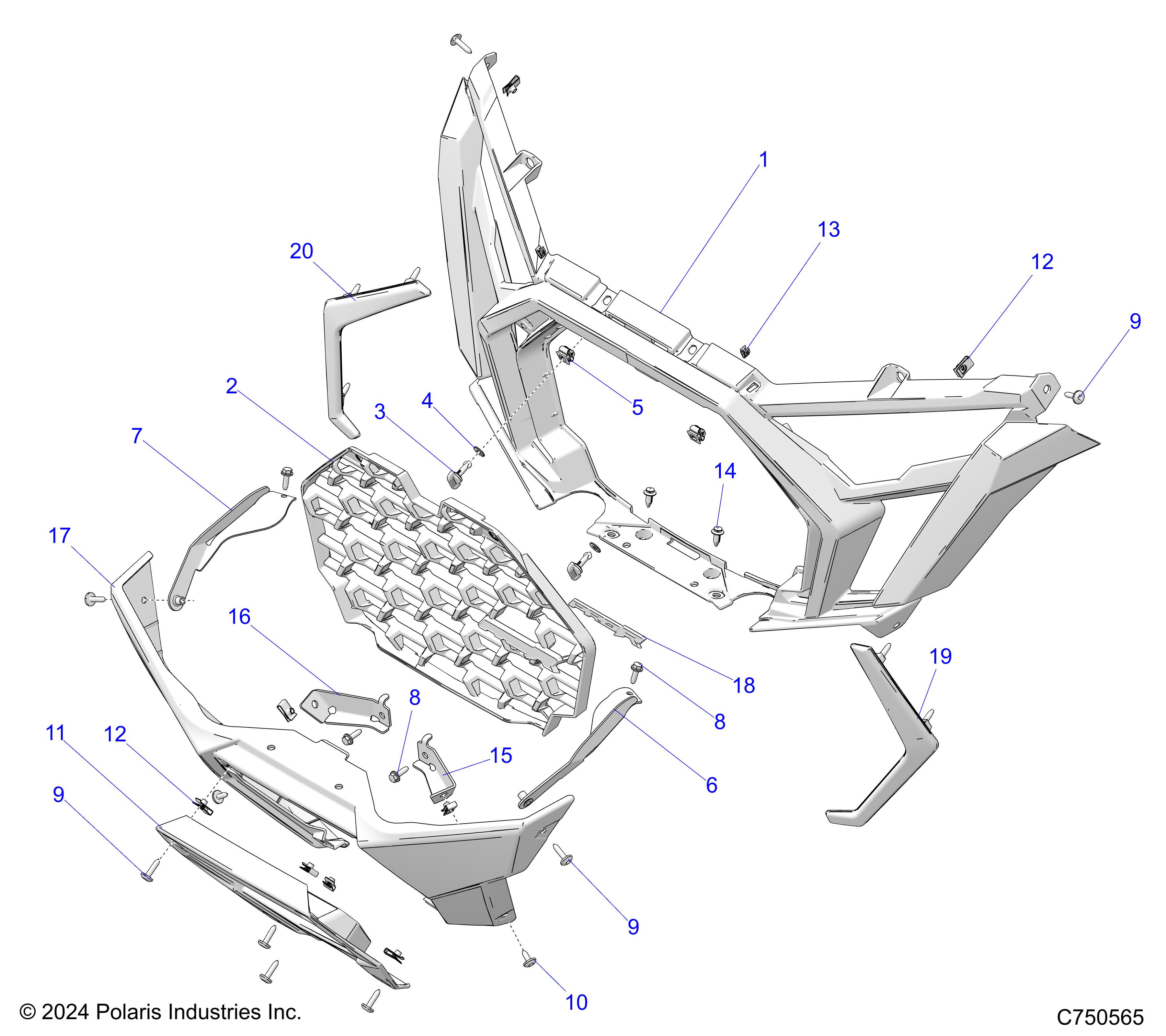 Foto diagrama Polaris que contem a peça 5466502-070