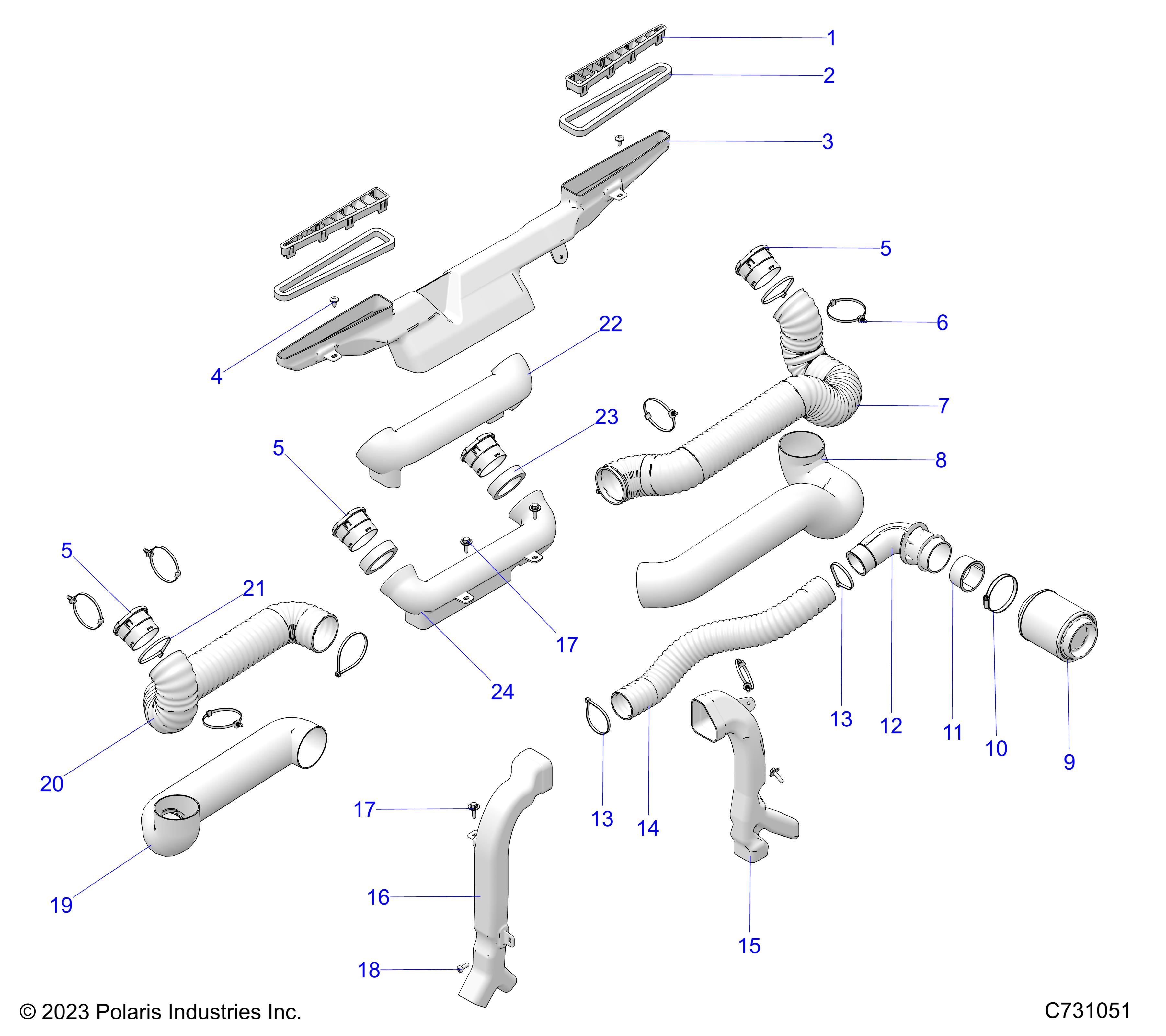 Foto diagrama Polaris que contem a peça 8360232