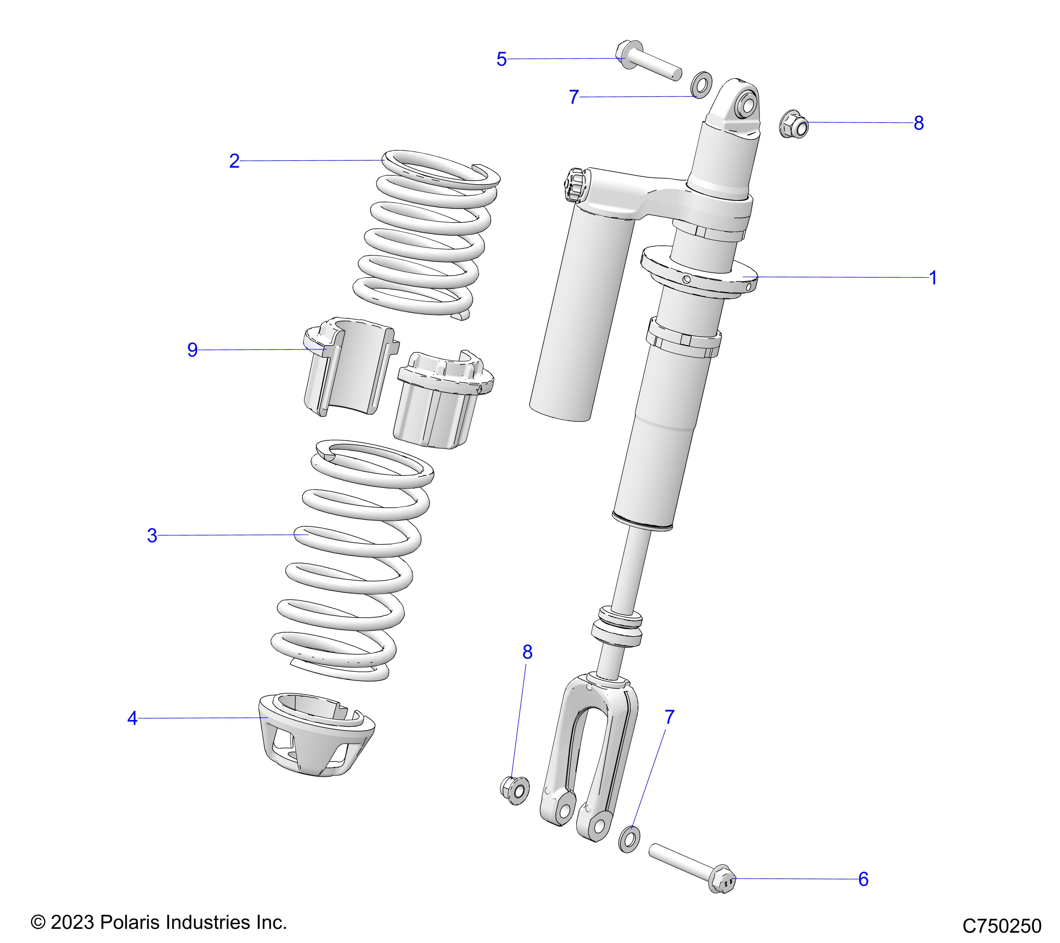 Foto diagrama Polaris que contem a peça 7045618-647