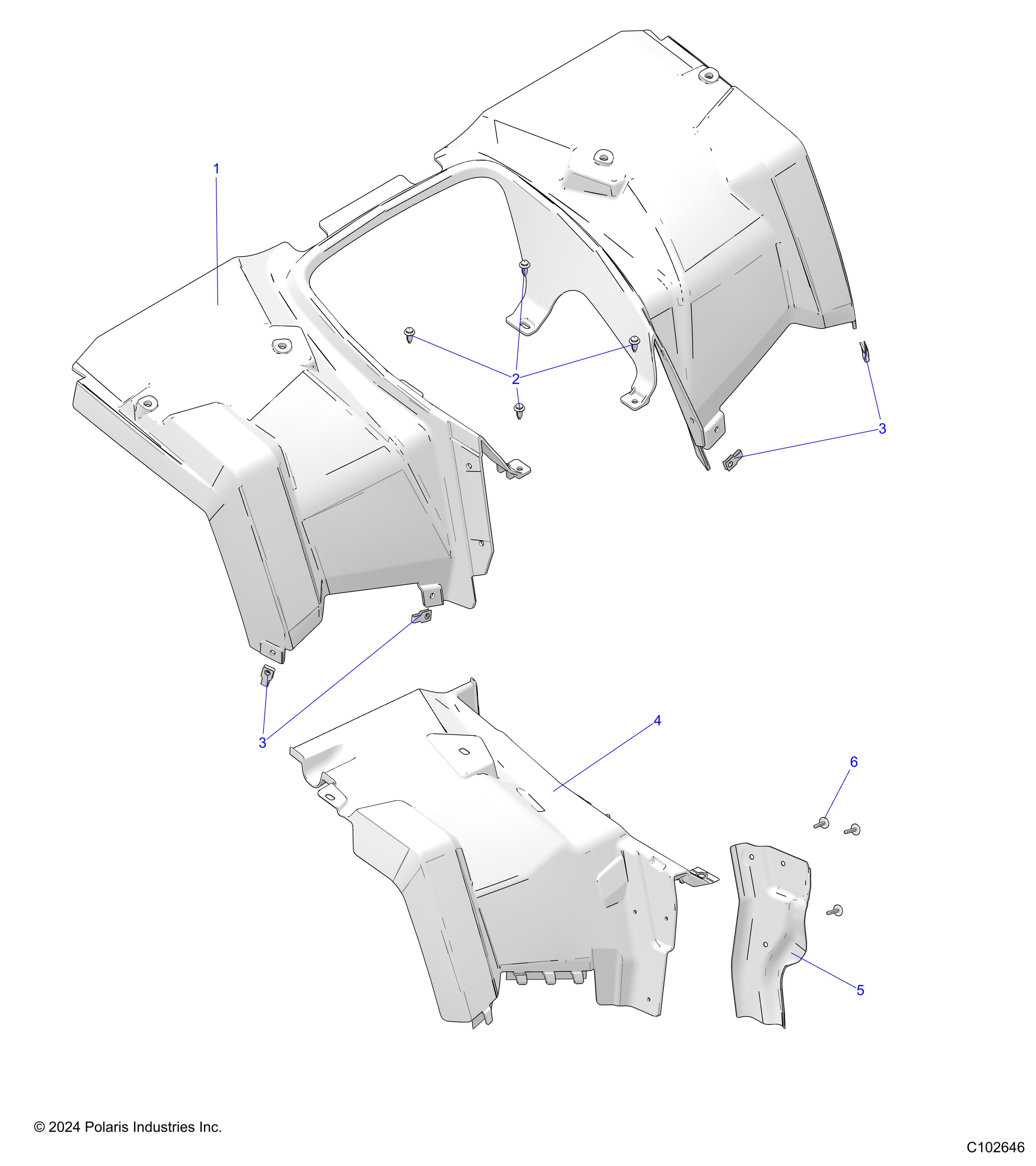 Foto diagrama Polaris que contem a peça 5466564-498