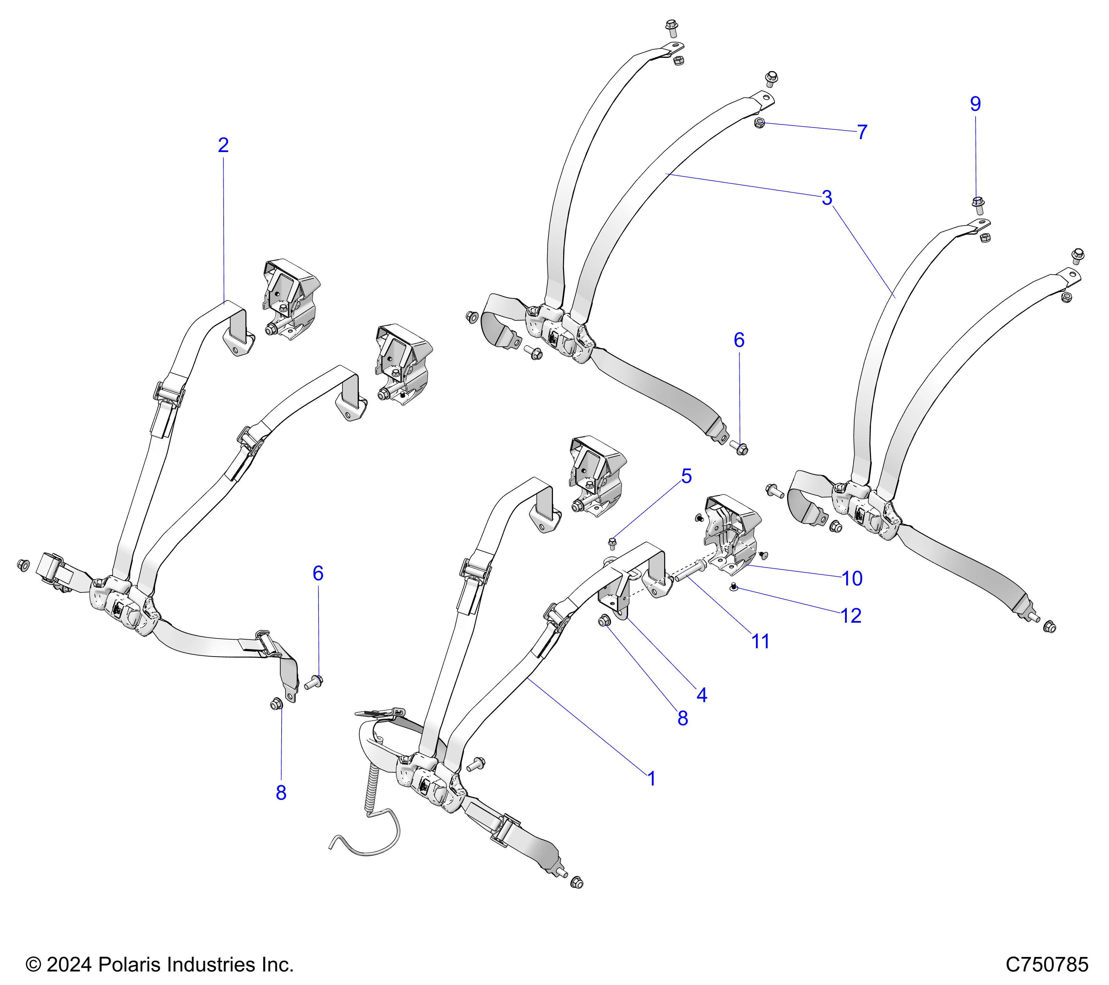 Foto diagrama Polaris que contem a peça 5418769