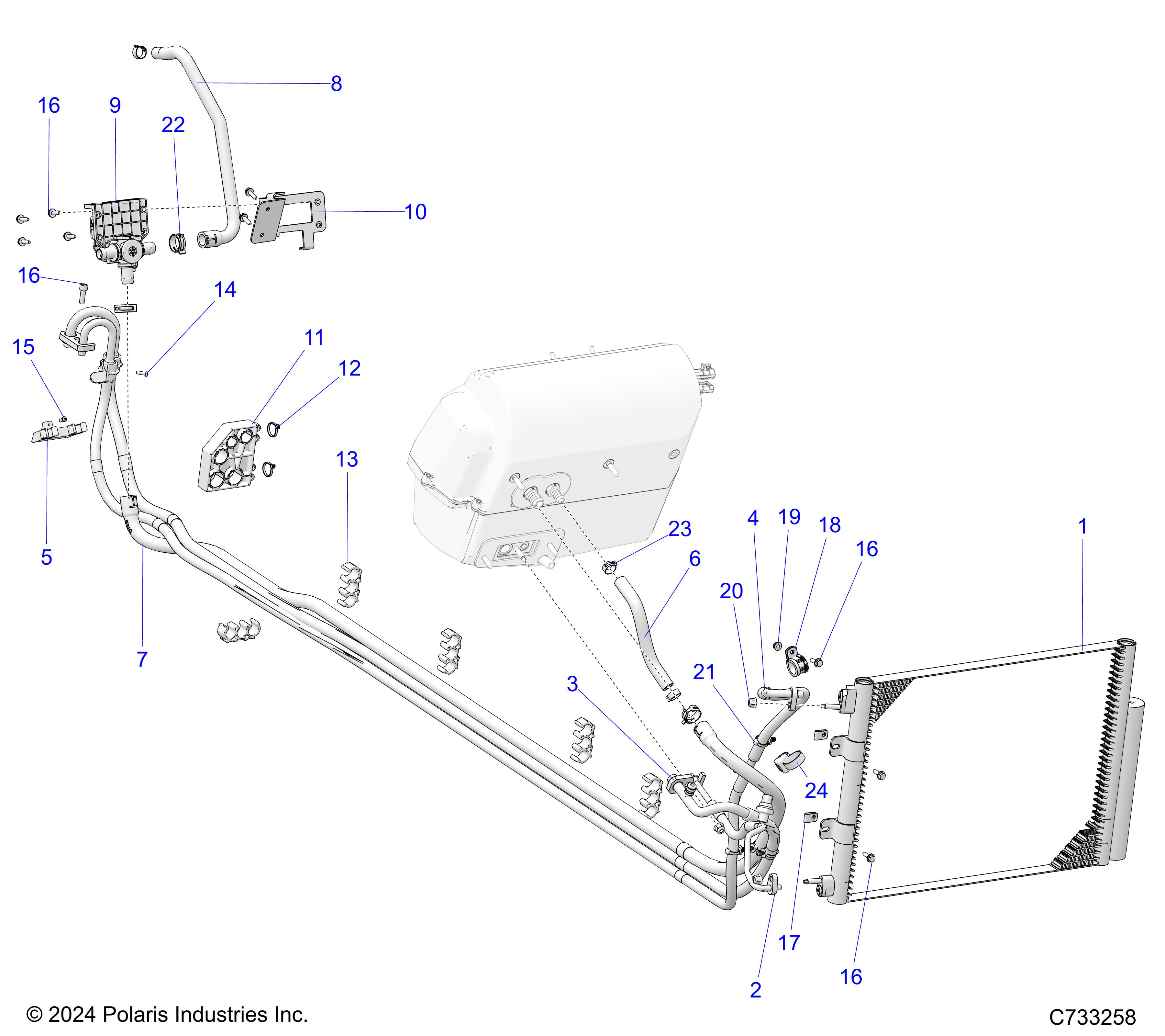 Foto diagrama Polaris que contem a peça 5418833