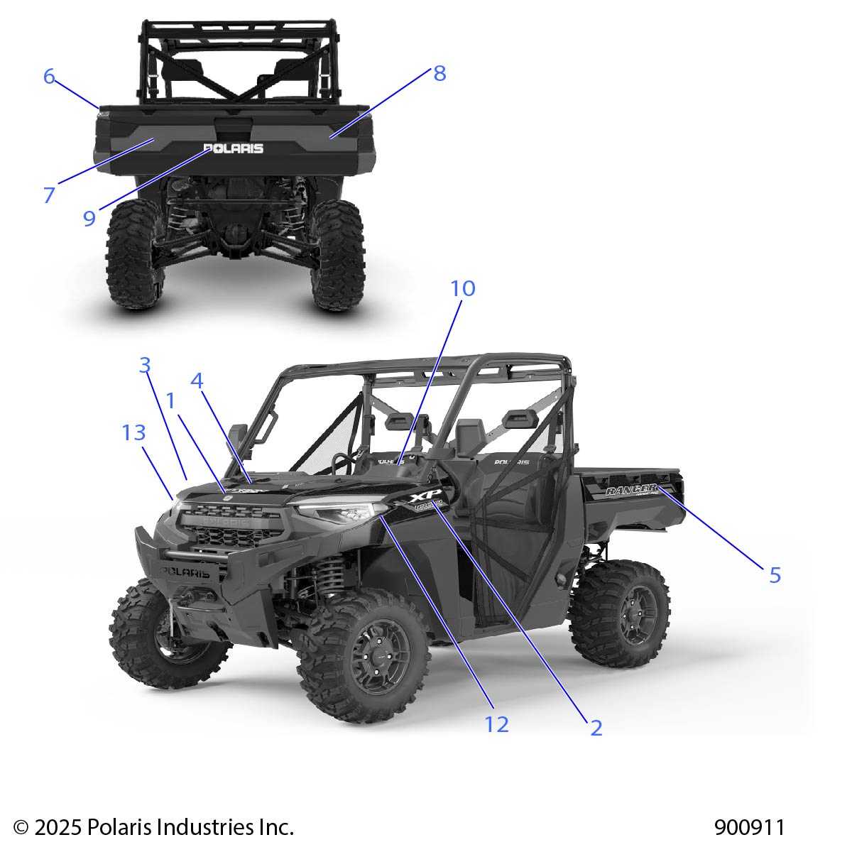 Foto diagrama Polaris que contem a peça 7200190