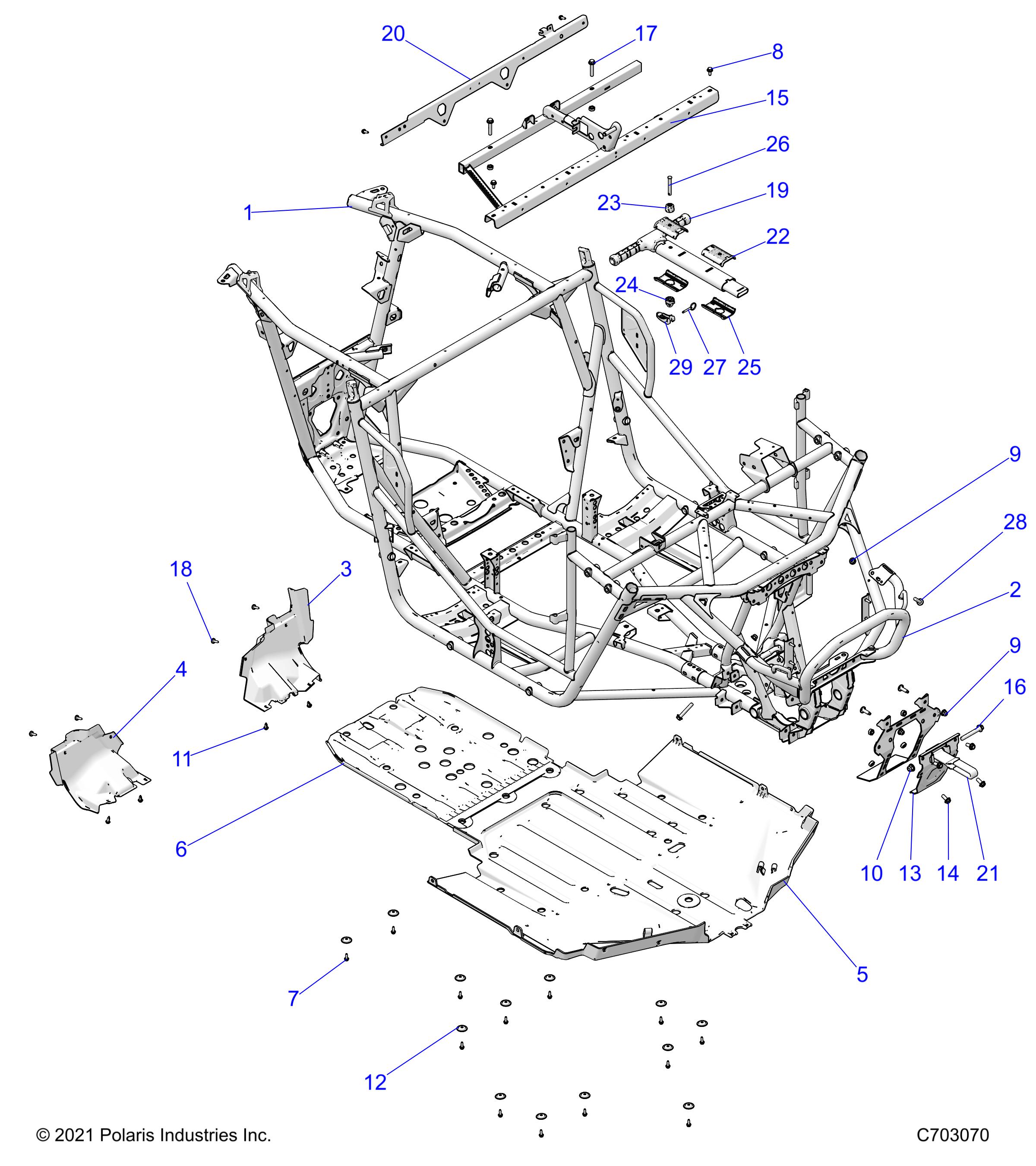 Foto diagrama Polaris que contem a peça 7663047