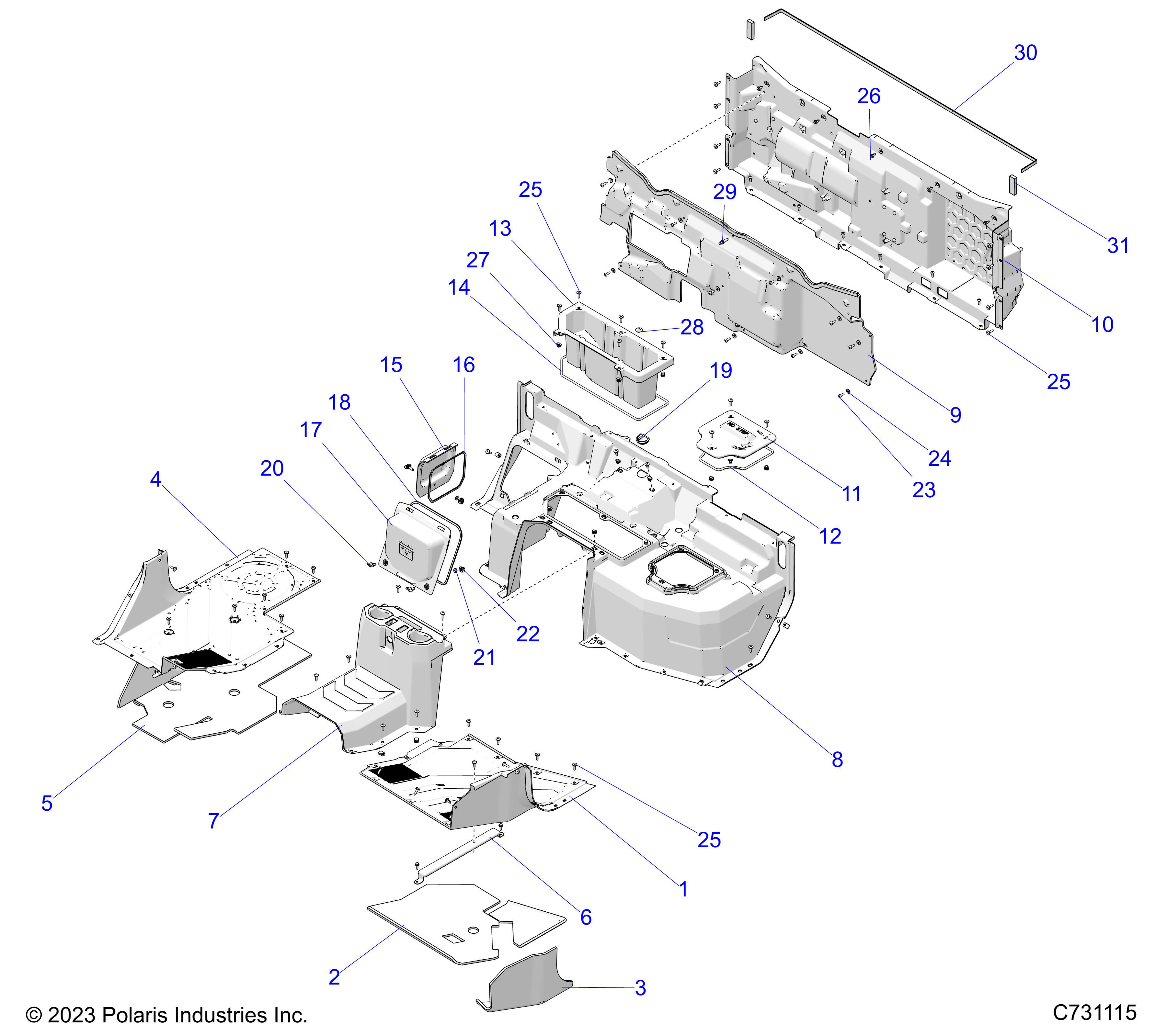 Foto diagrama Polaris que contem a peça 5815550