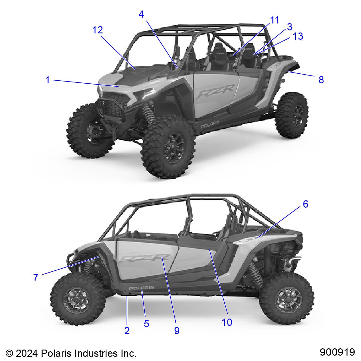 Foto diagrama Polaris que contem a peça 7201842