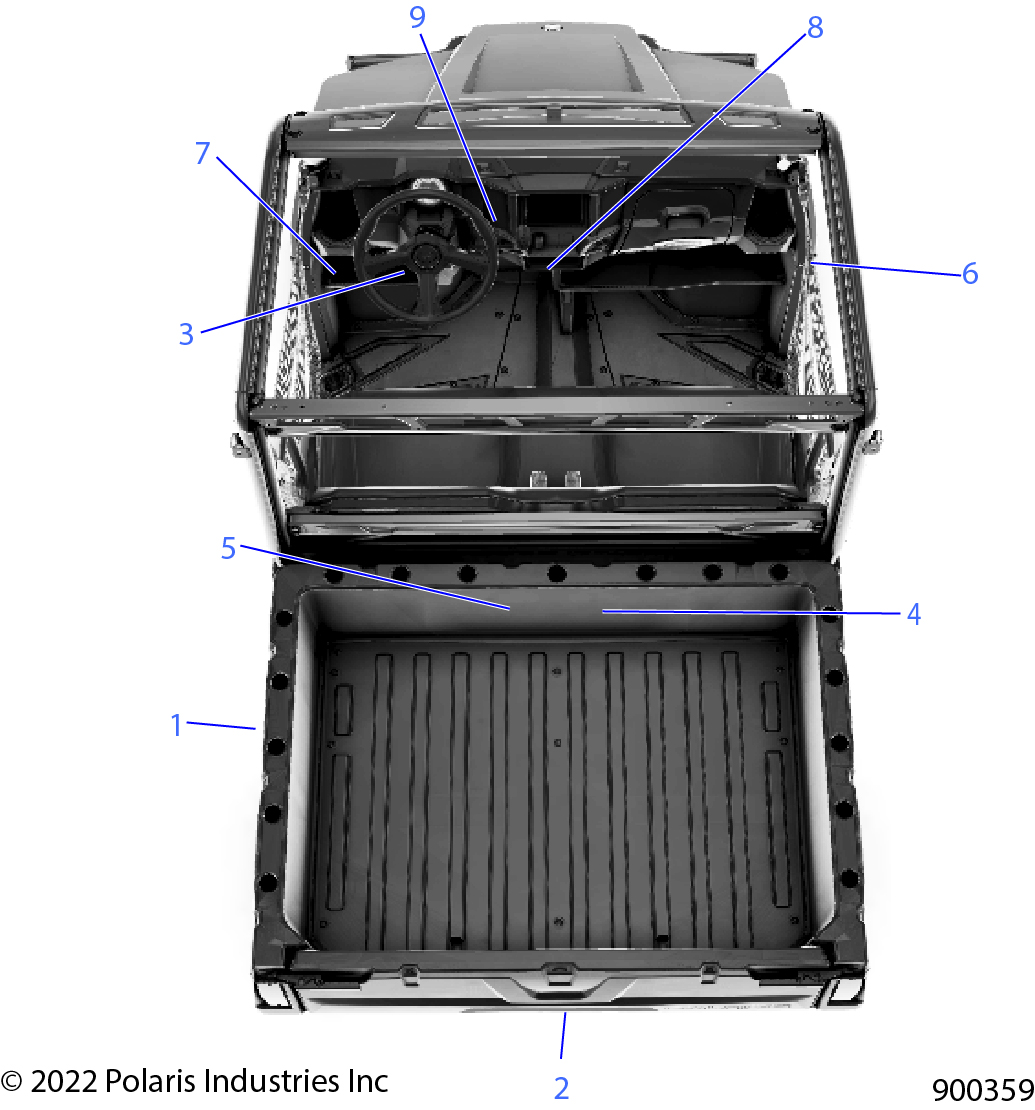 Foto diagrama Polaris que contem a peça 7181059