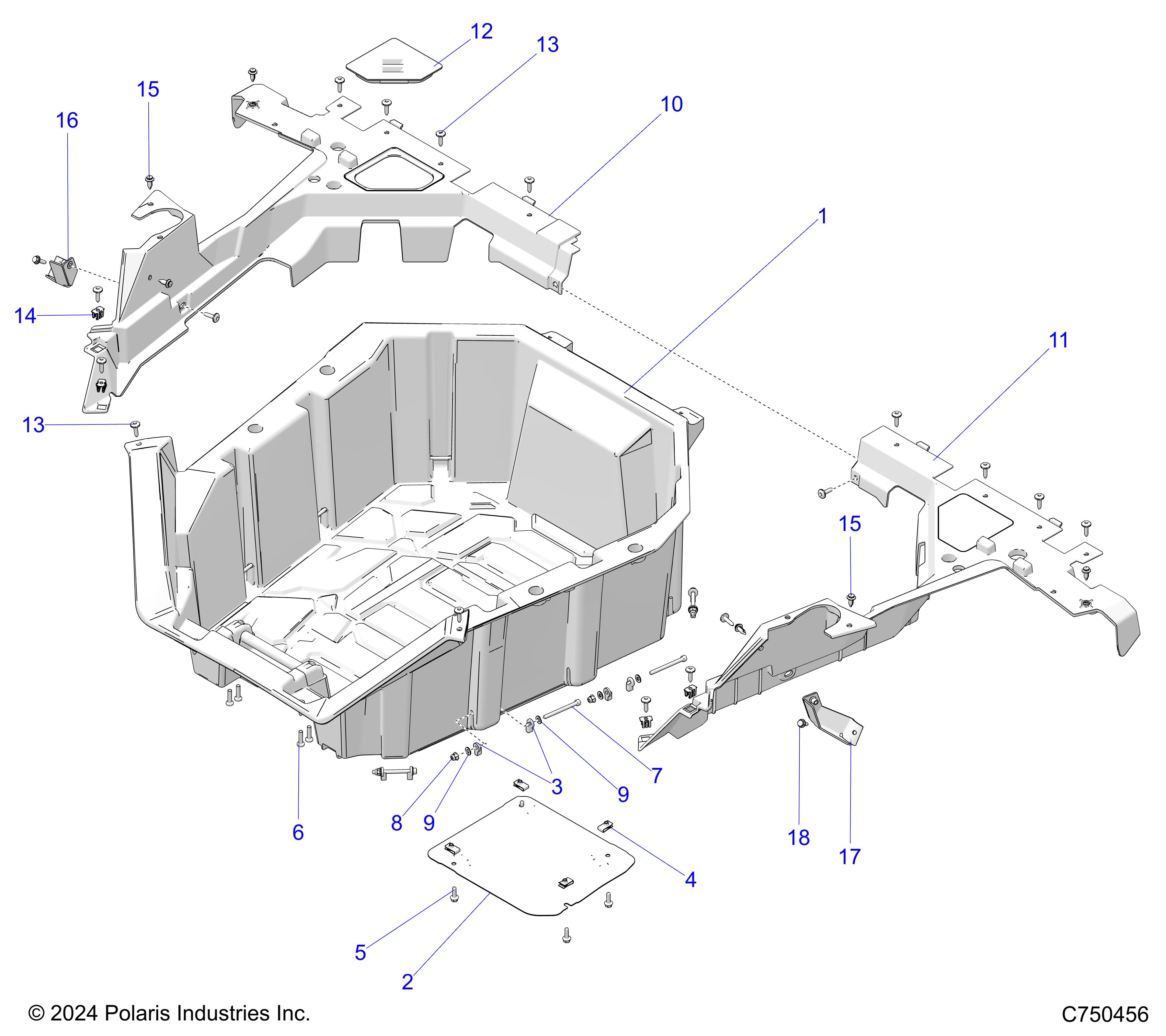 Foto diagrama Polaris que contem a peça 5466201-070