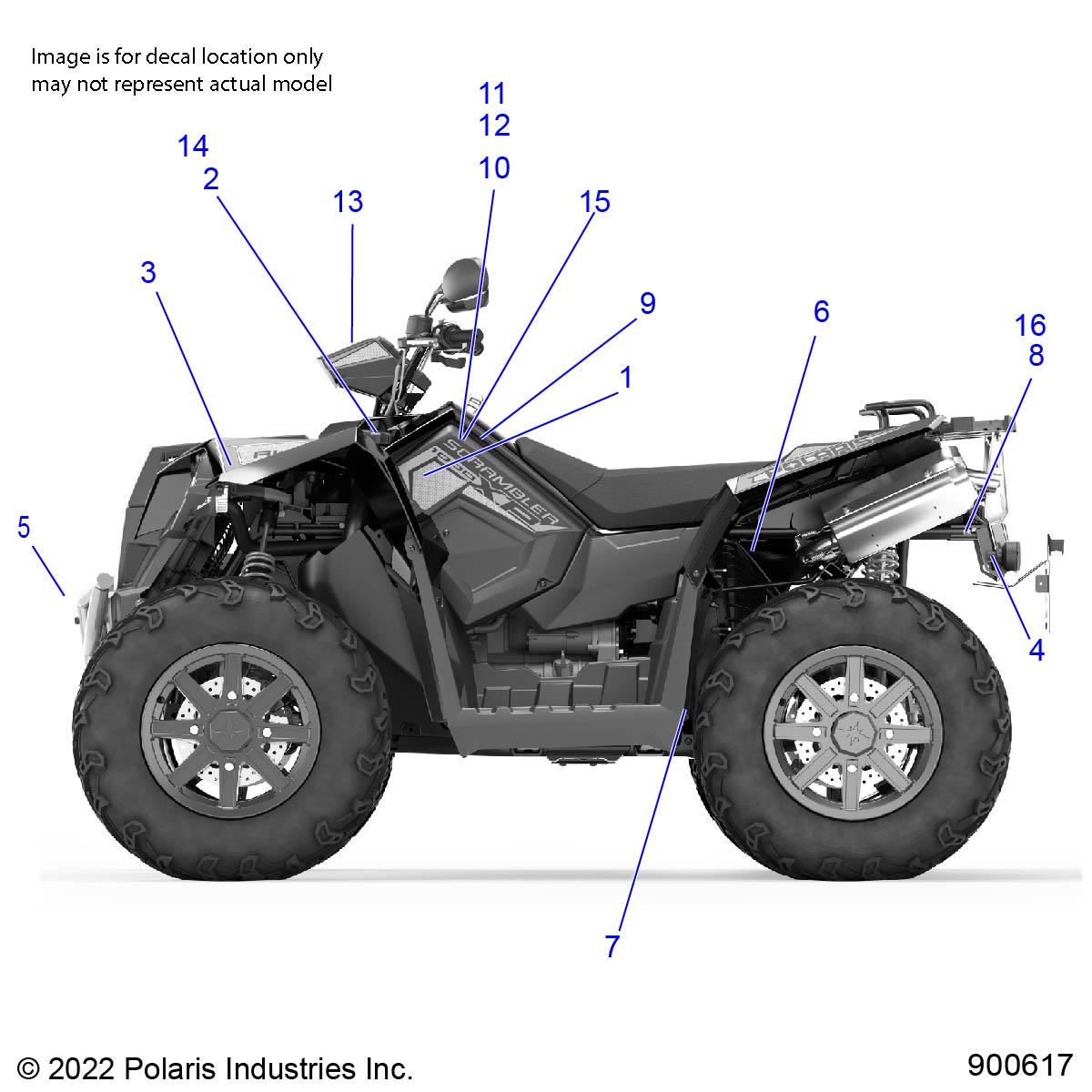 Foto diagrama Polaris que contem a peça 3150006-36