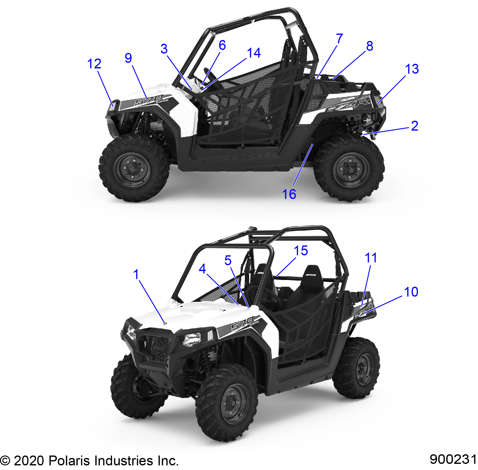 Foto diagrama Polaris que contem a peça 7193634