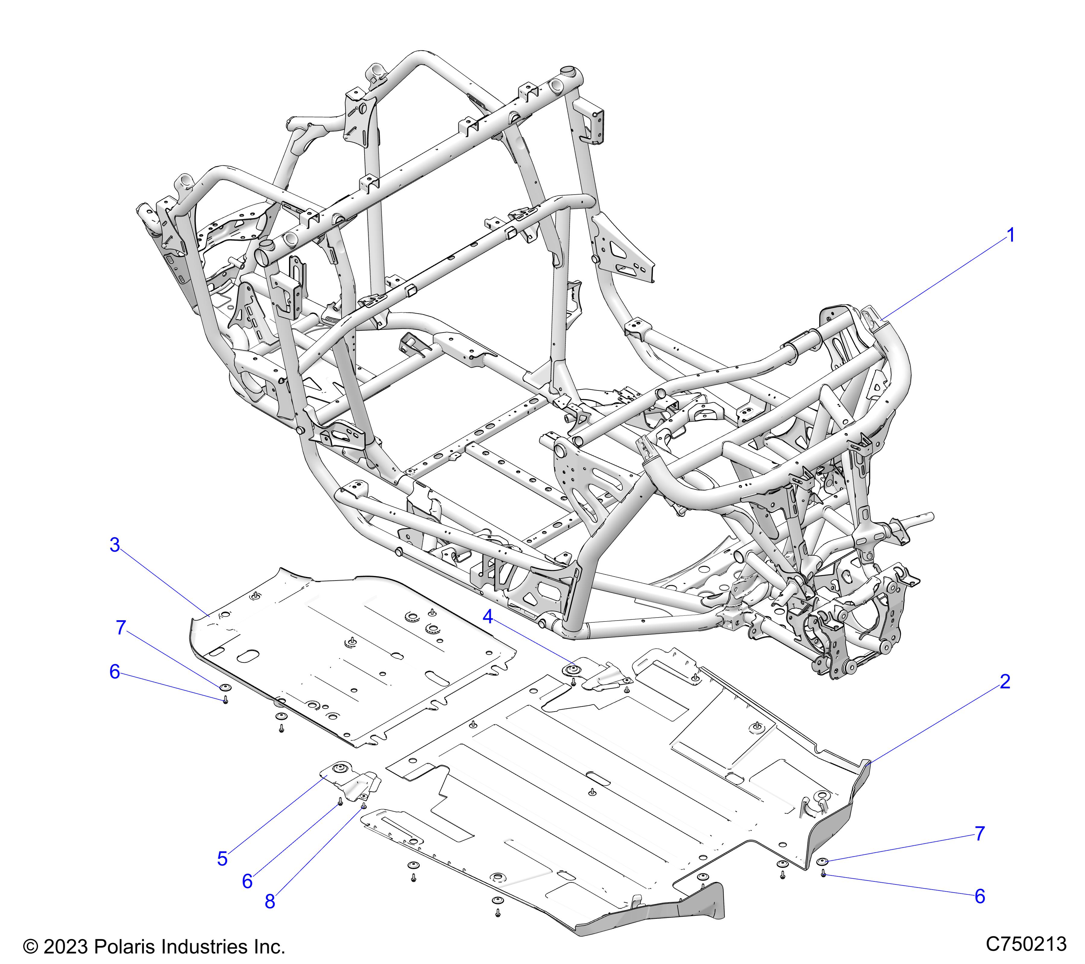 Foto diagrama Polaris que contem a peça 1028549-458