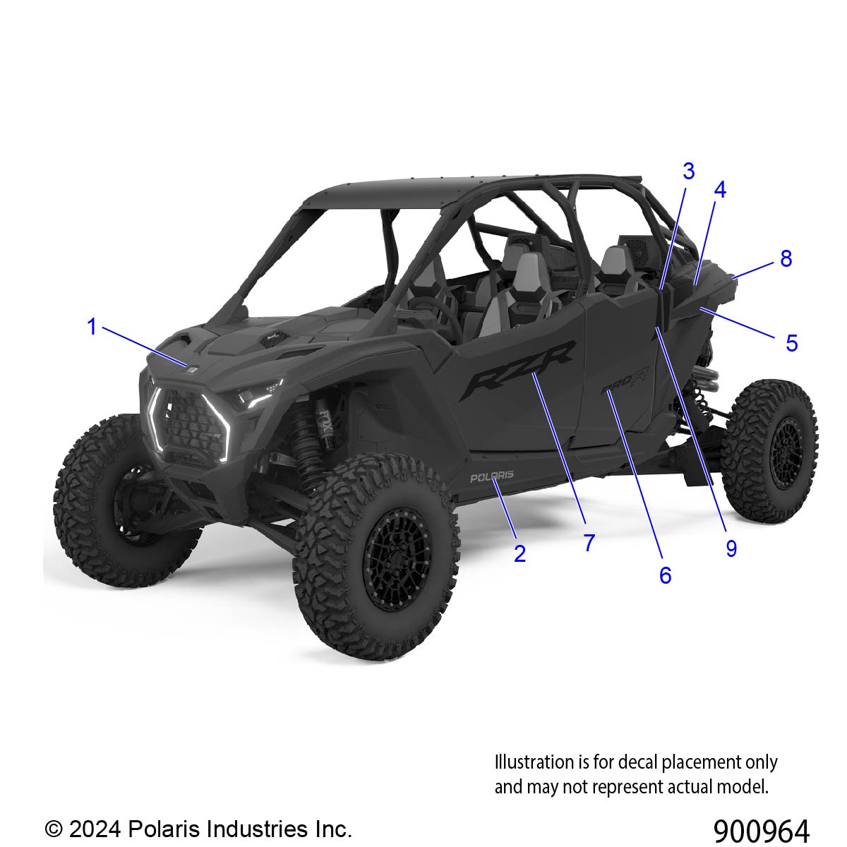 Foto diagrama Polaris que contem a peça 7201363