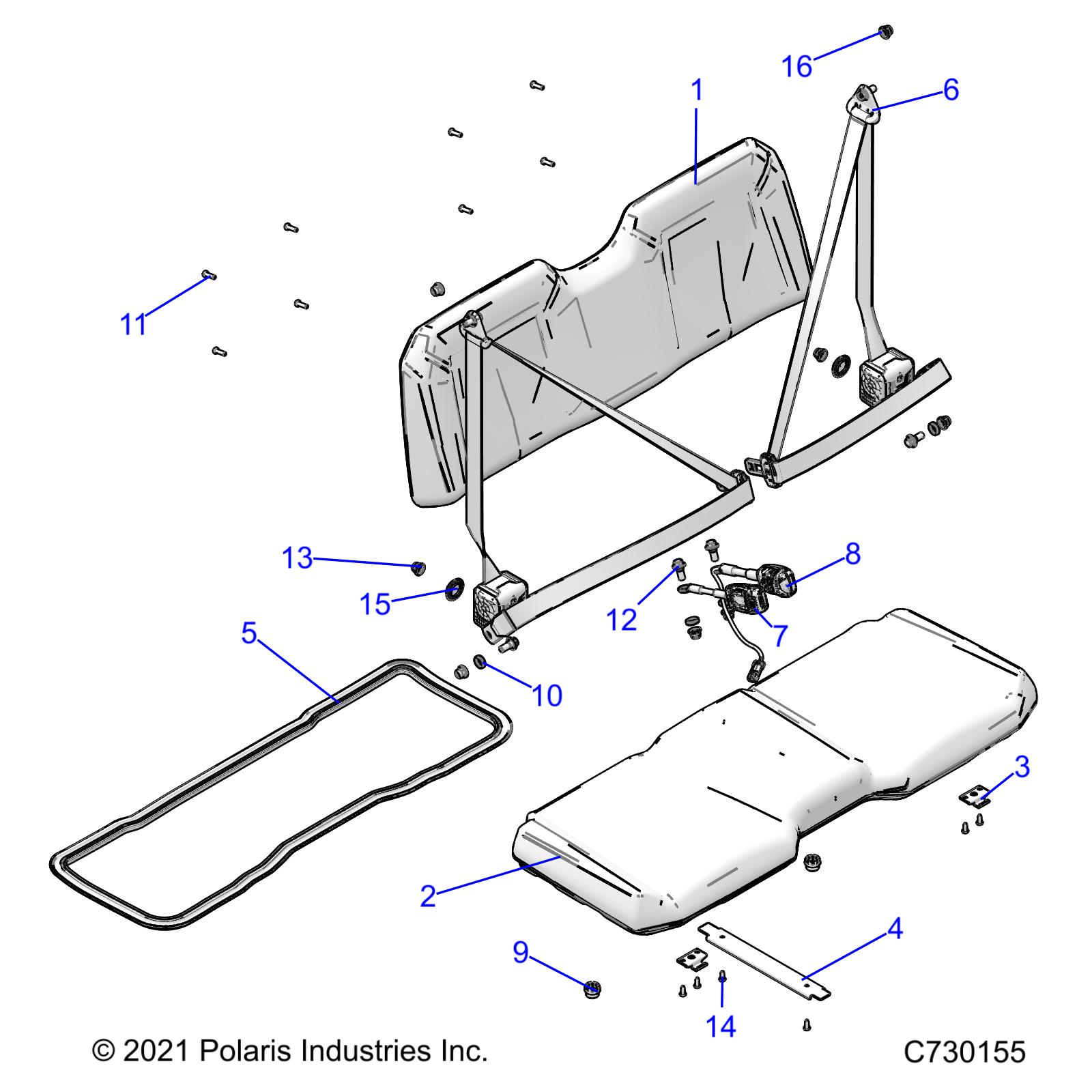 Foto diagrama Polaris que contem a peça 5511071