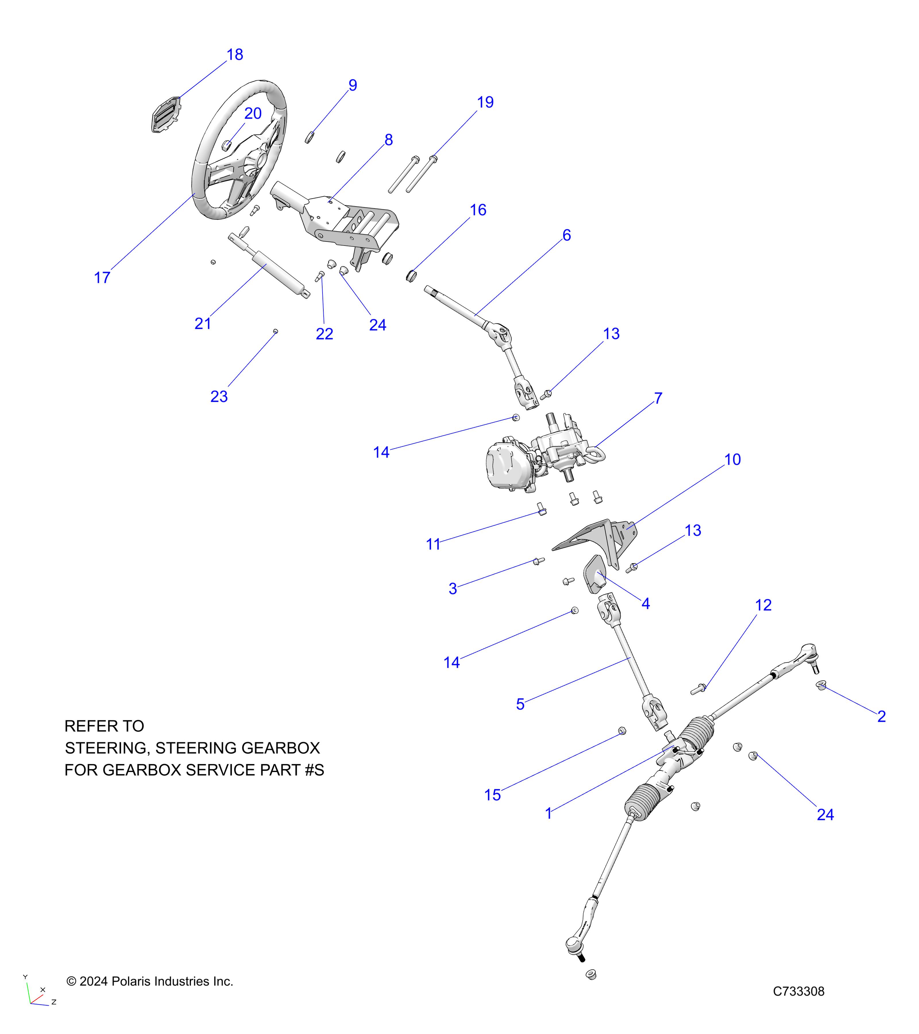 Foto diagrama Polaris que contem a peça 2417061