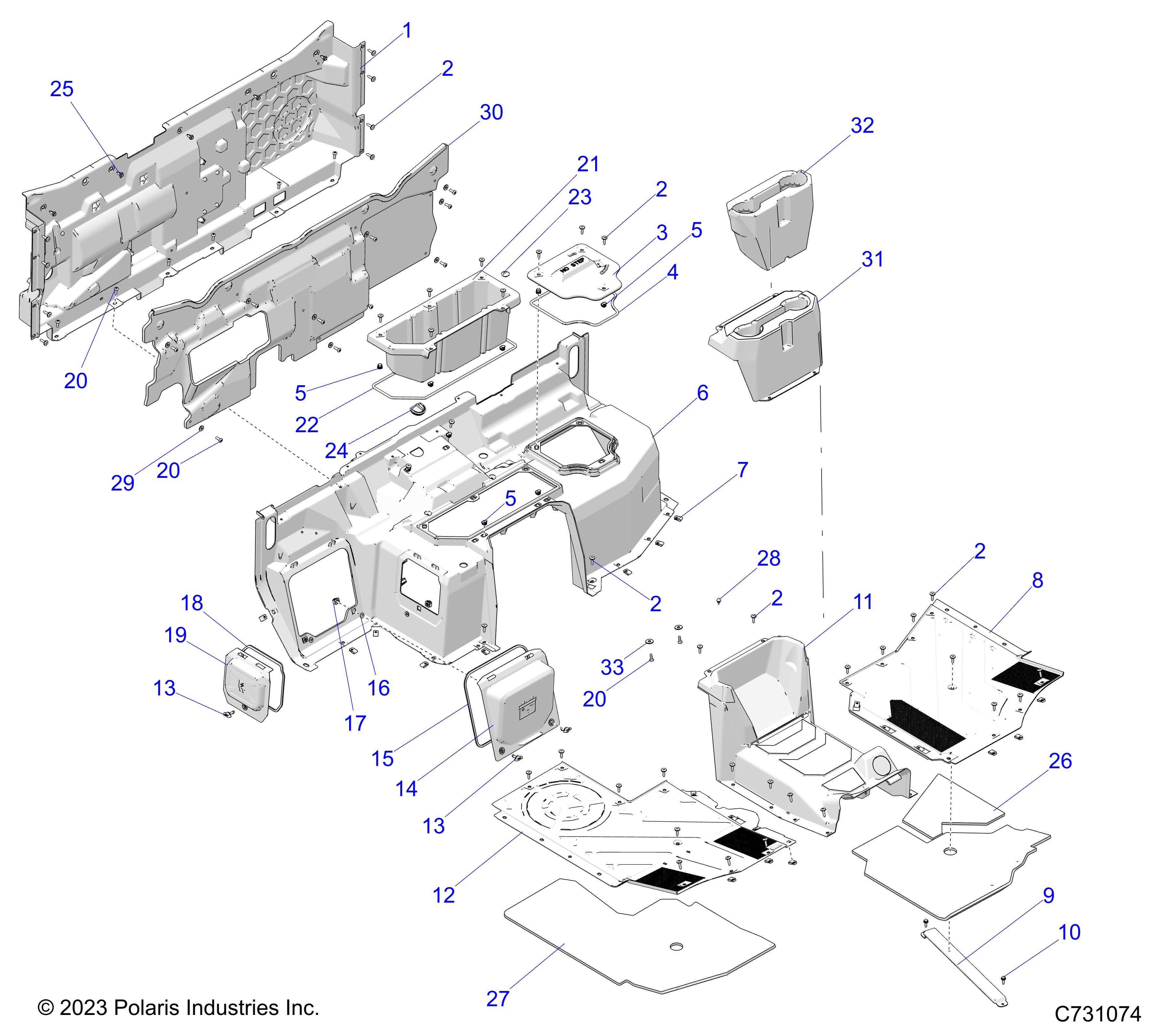 Foto diagrama Polaris que contem a peça 5458112-070