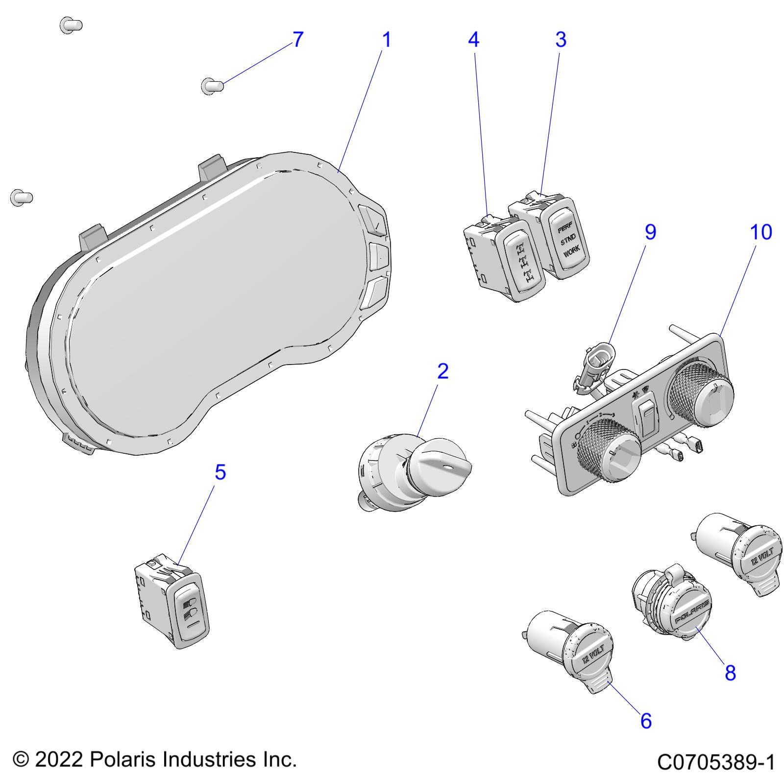 Foto diagrama Polaris que contem a peça 2416422