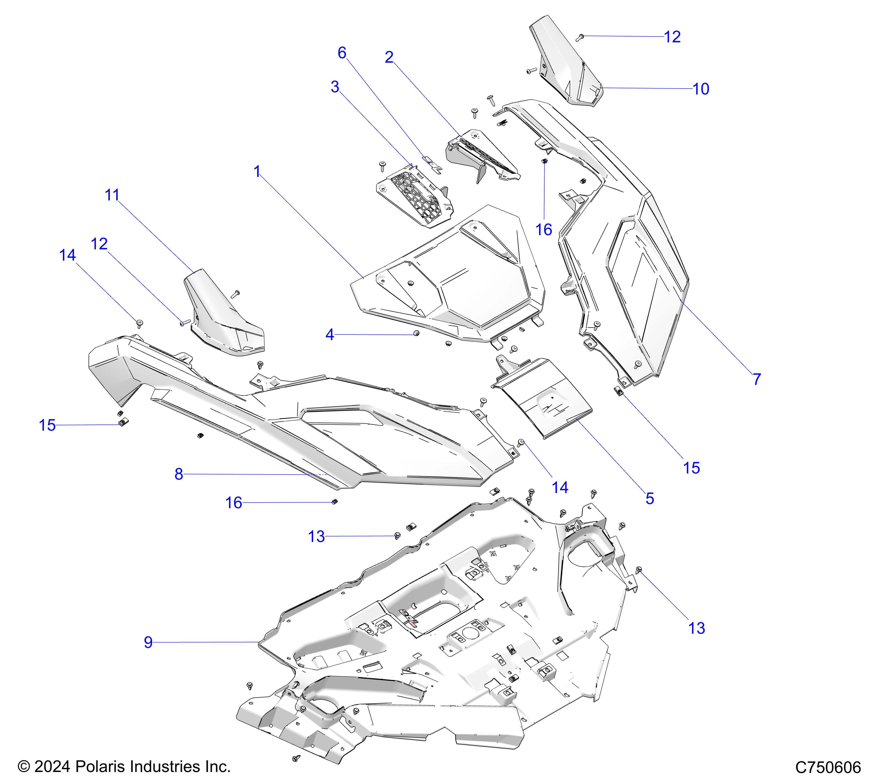 Foto diagrama Polaris que contem a peça 5274671