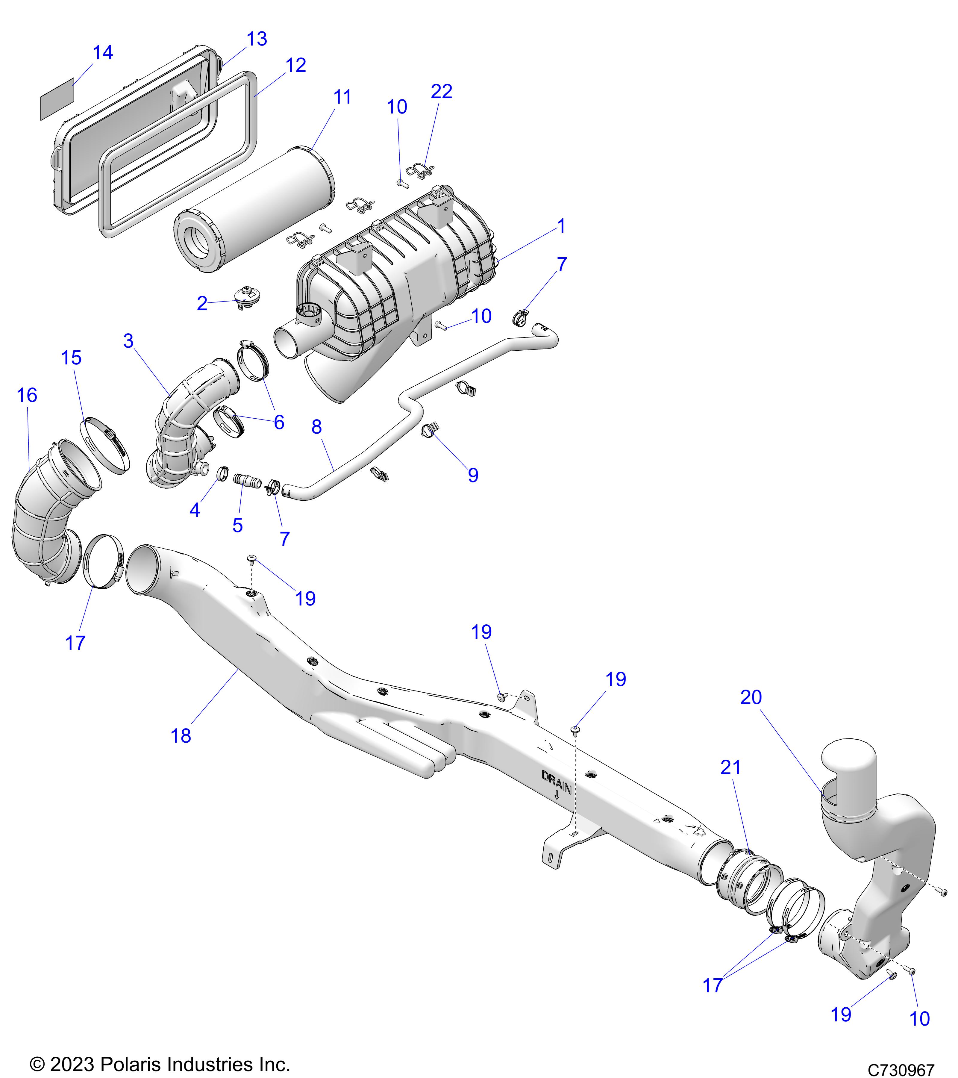 Foto diagrama Polaris que contem a peça 7082850