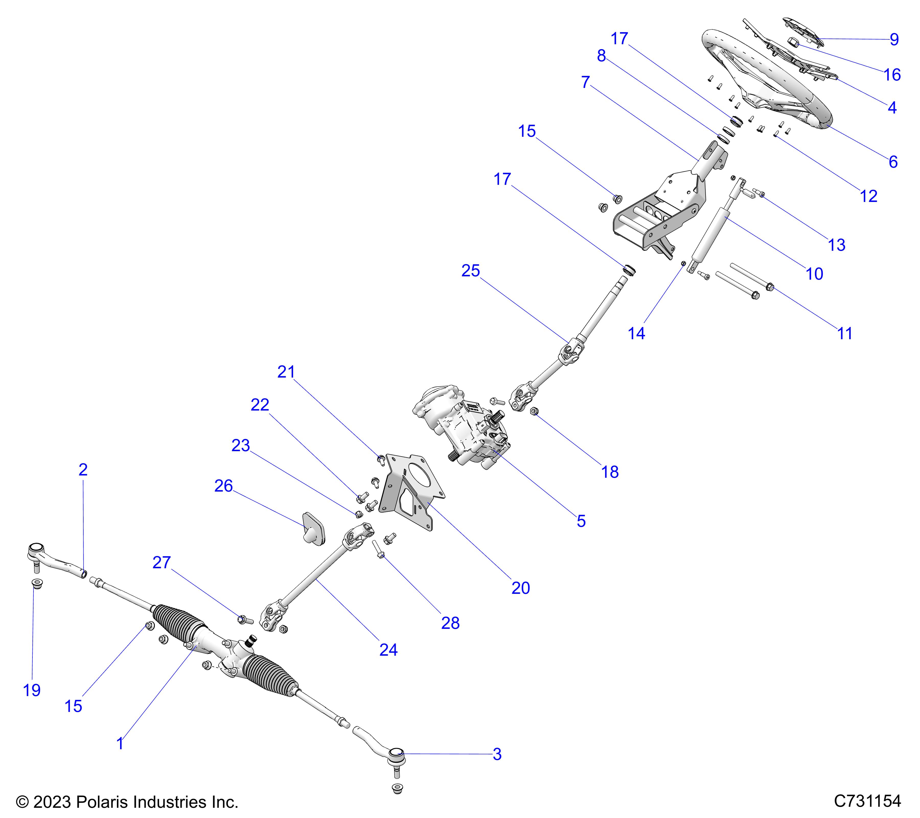 Foto diagrama Polaris que contem a peça 5456614-802