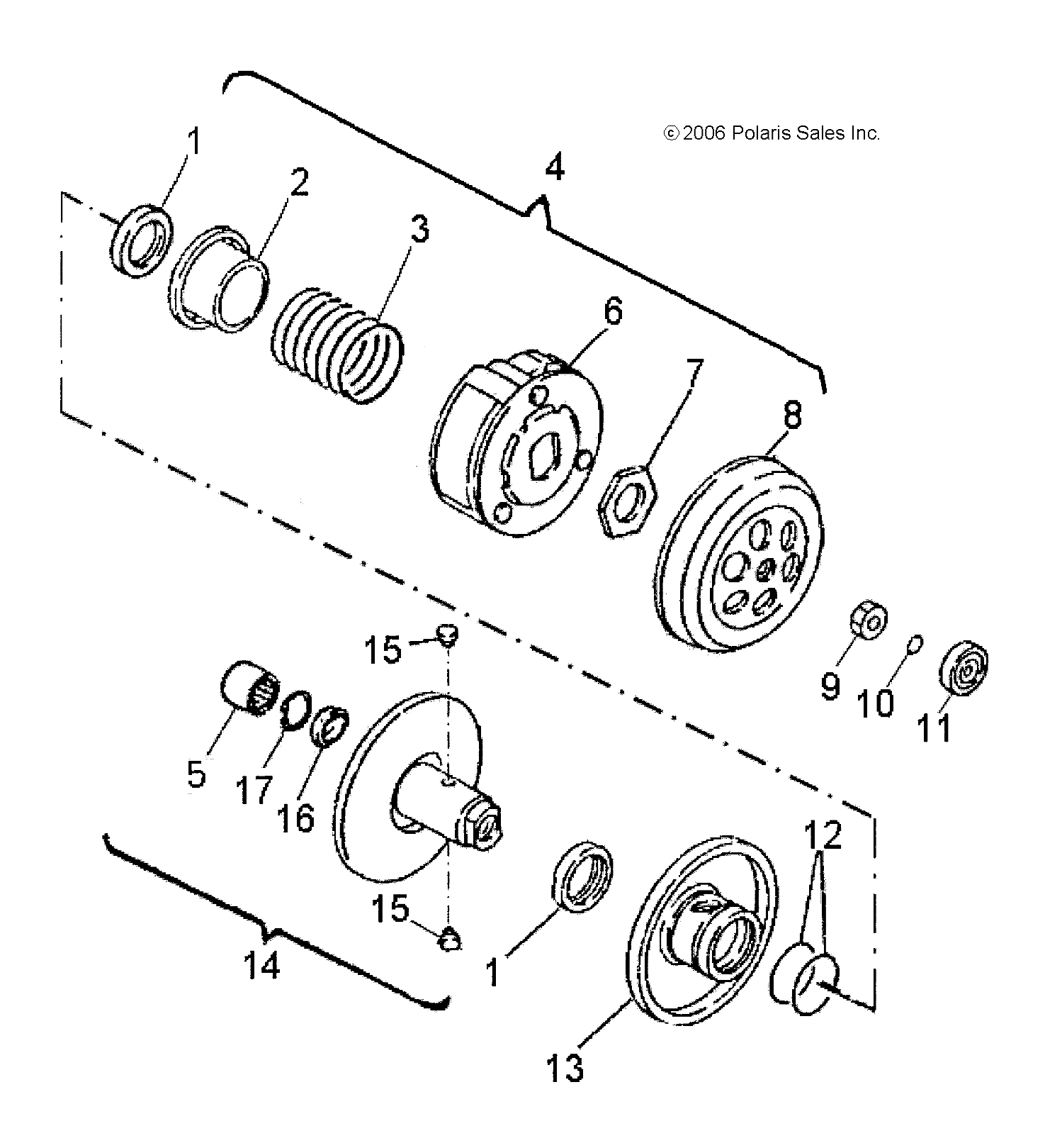 Part Number : 0455381 ASM-CARRIER CLUTCH OUTLAW