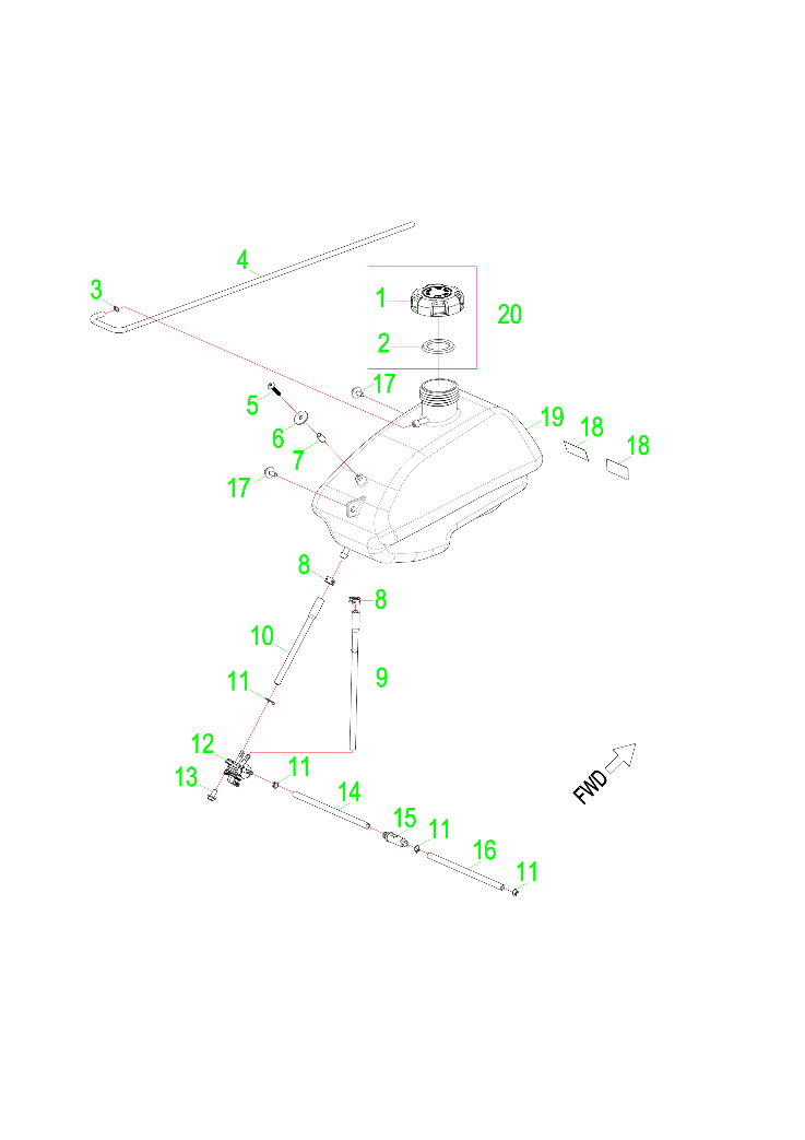 Foto diagrama Polaris que contem a peça 0454124