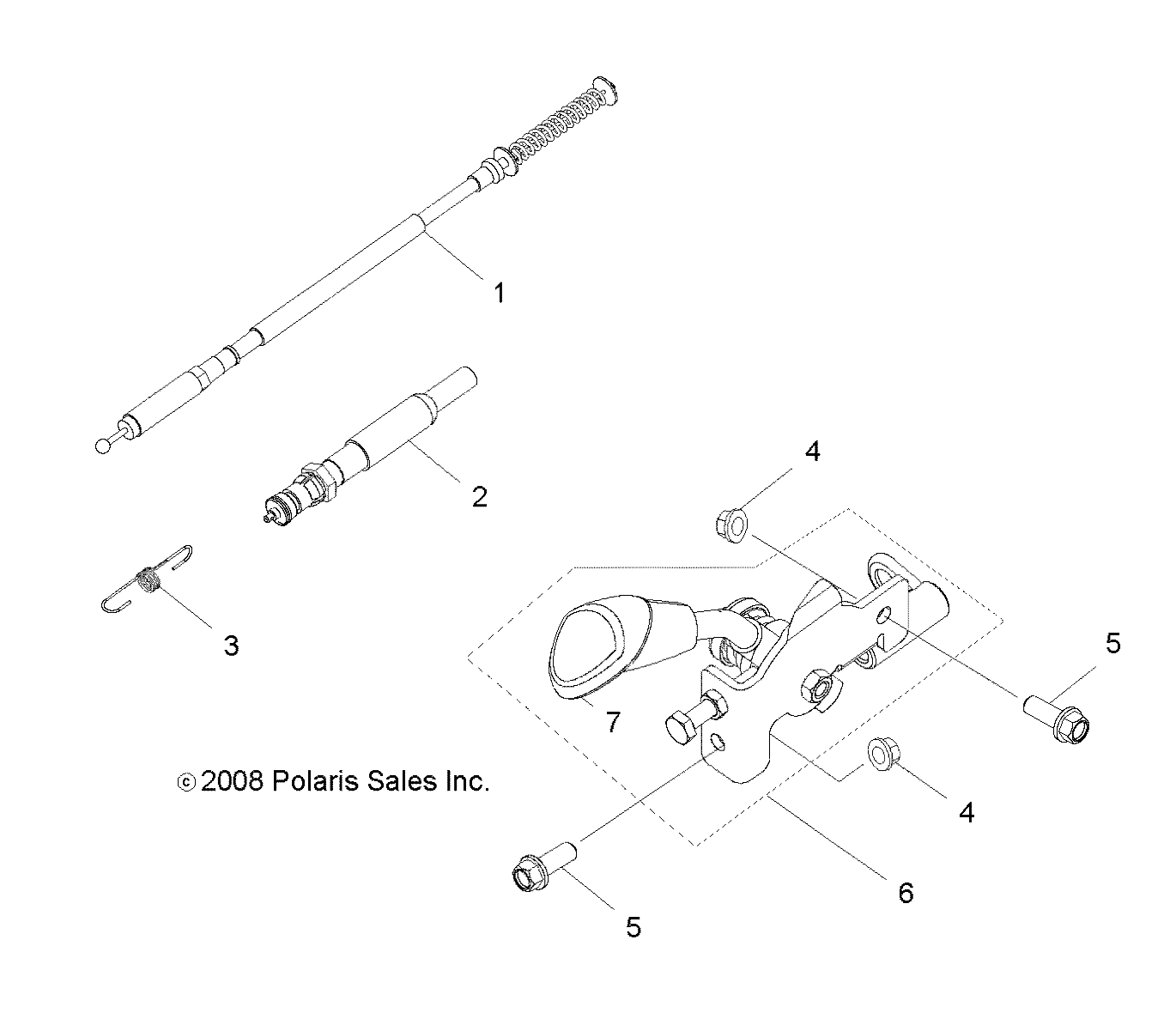 Foto diagrama Polaris que contem a peça 0454348