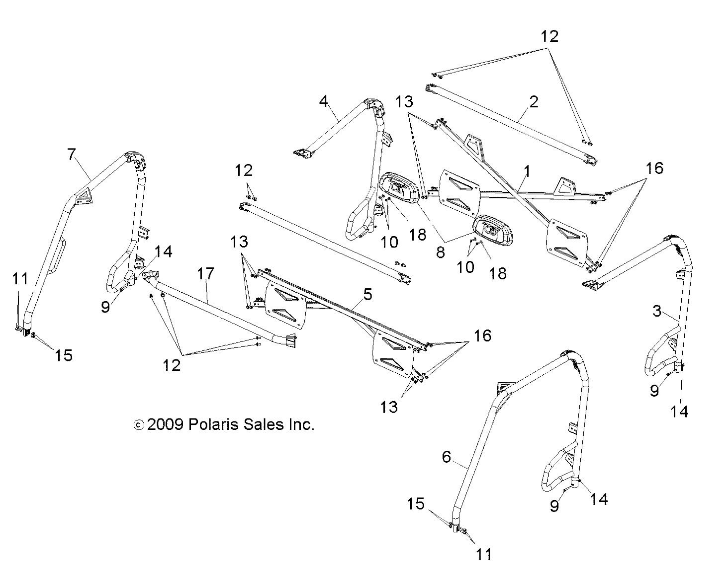 Part Number : 1017301-521 CAB FRAME WELD FRT RHT CREW BL