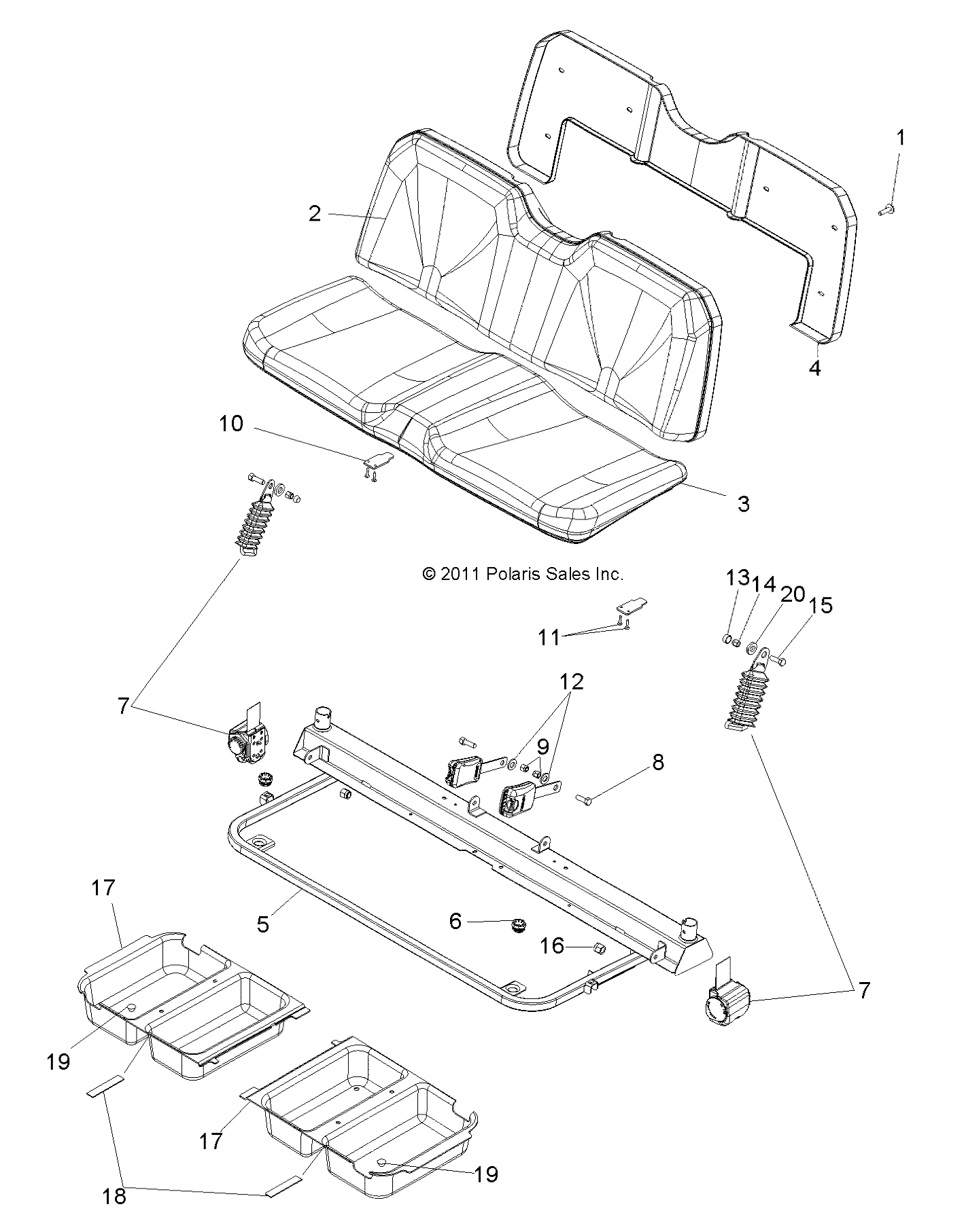 Part Number : 2684886-070 SEAT ASSEMBLY  BOTTOM  GLOSS B