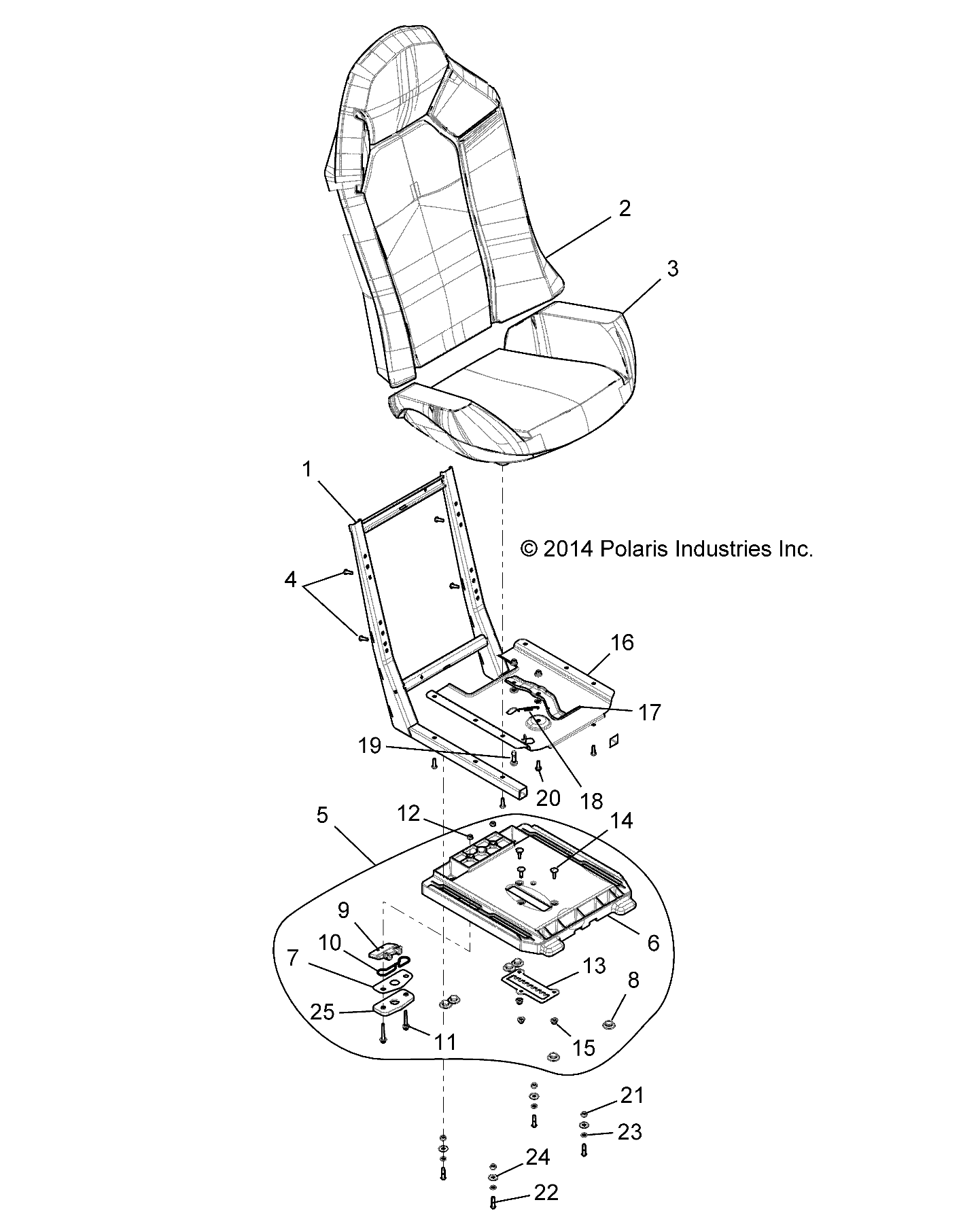 Part Number : 2689112 SEAT BACK ASSEMBLY