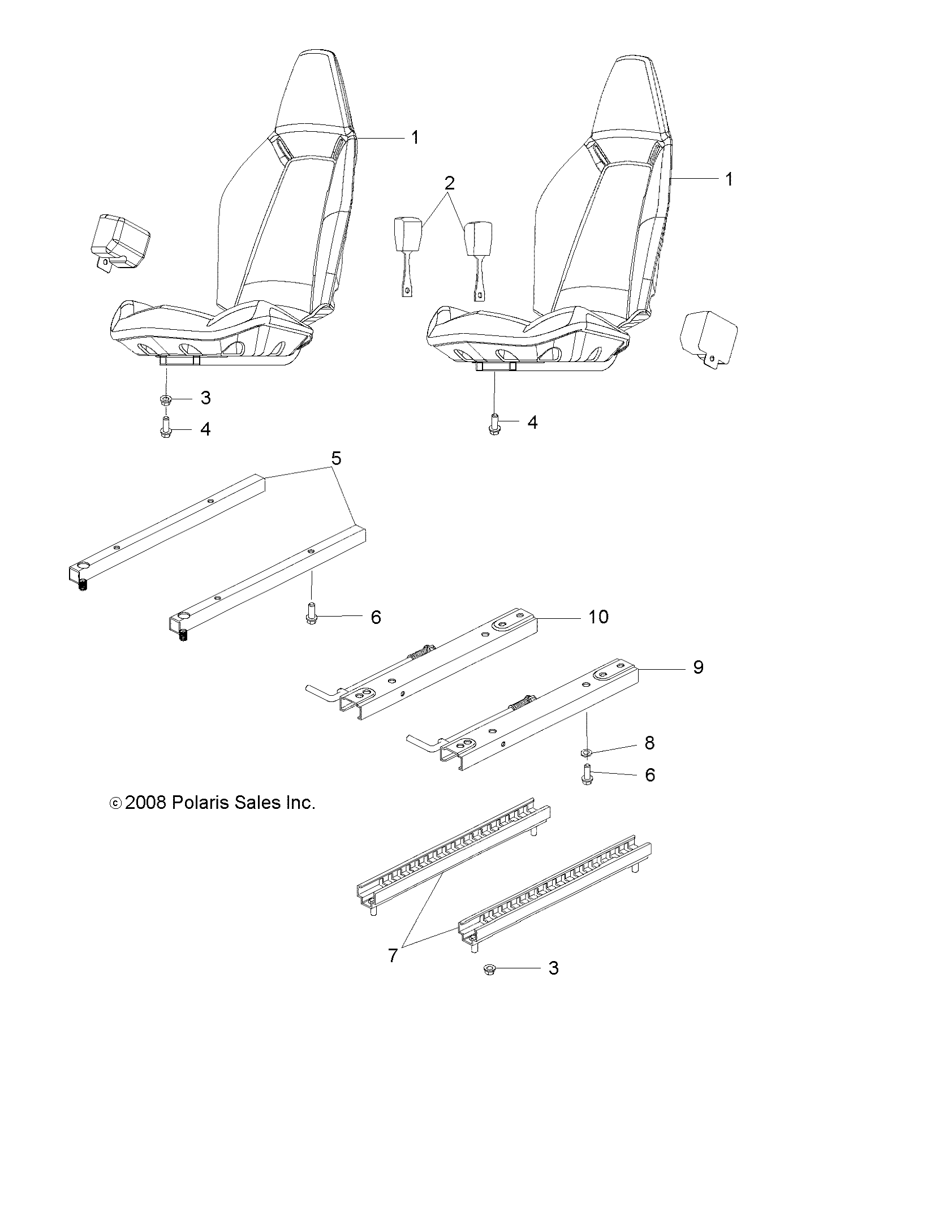 Part Number : 0454388 GUIDE-SEAT UPPER RH W/O LEVER