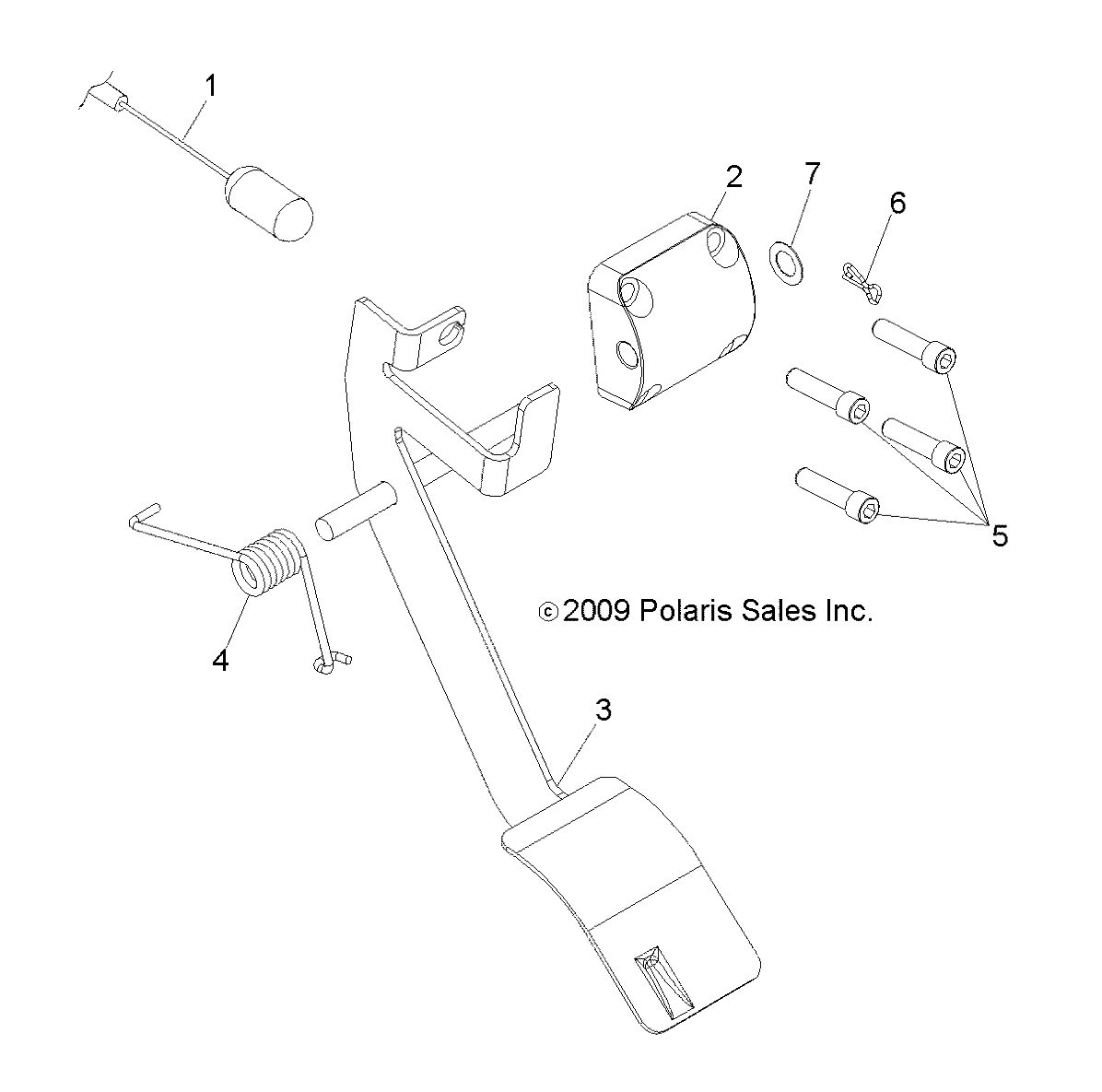 Foto diagrama Polaris que contem a peça 7081644