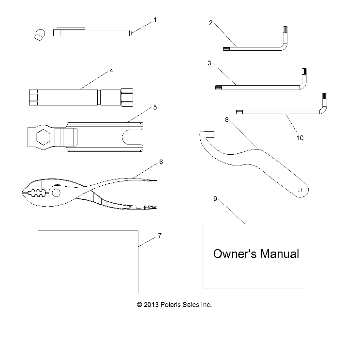 Foto diagrama Polaris que contem a peça 9927204