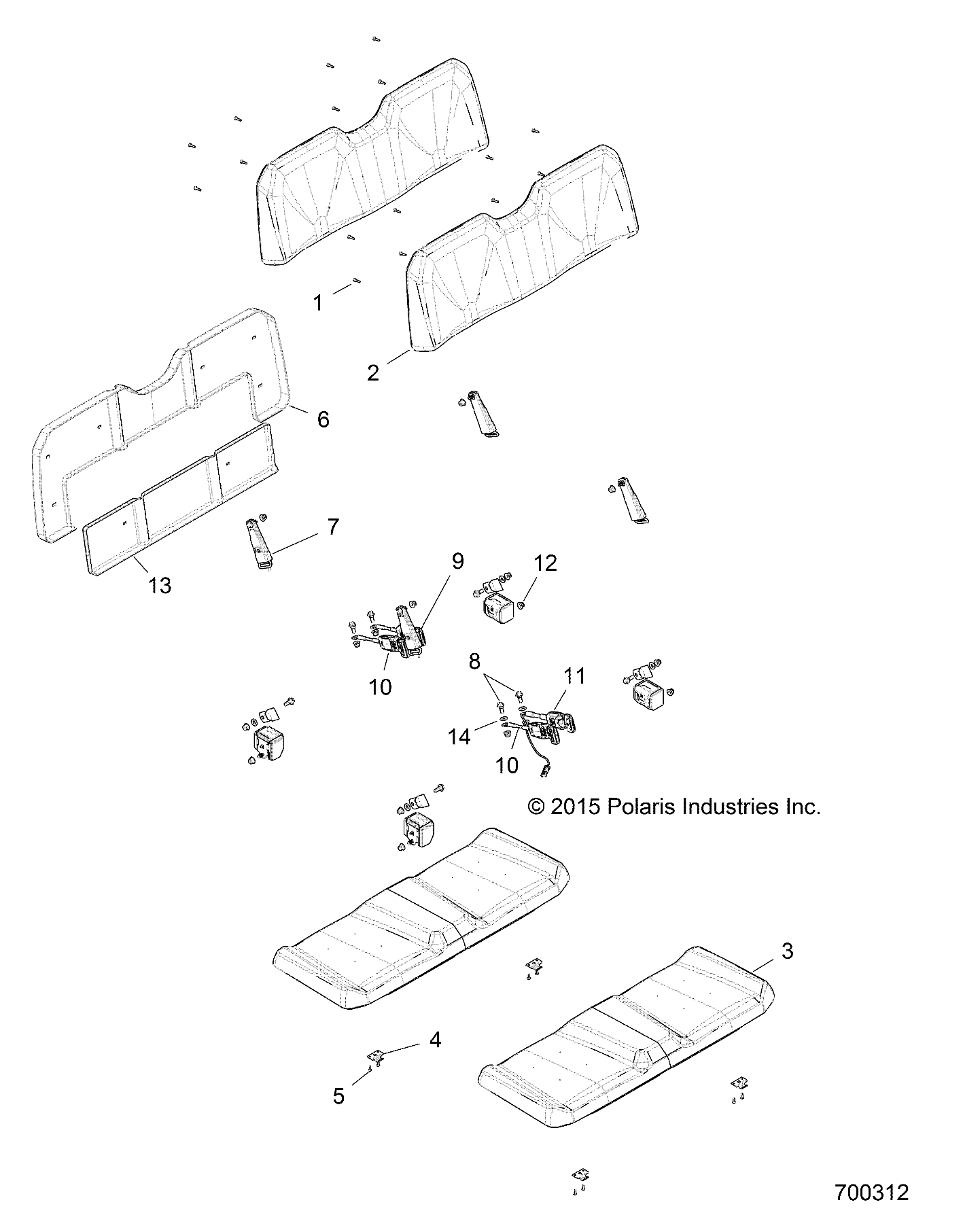 Foto diagrama Polaris que contem a peça 5437909-070