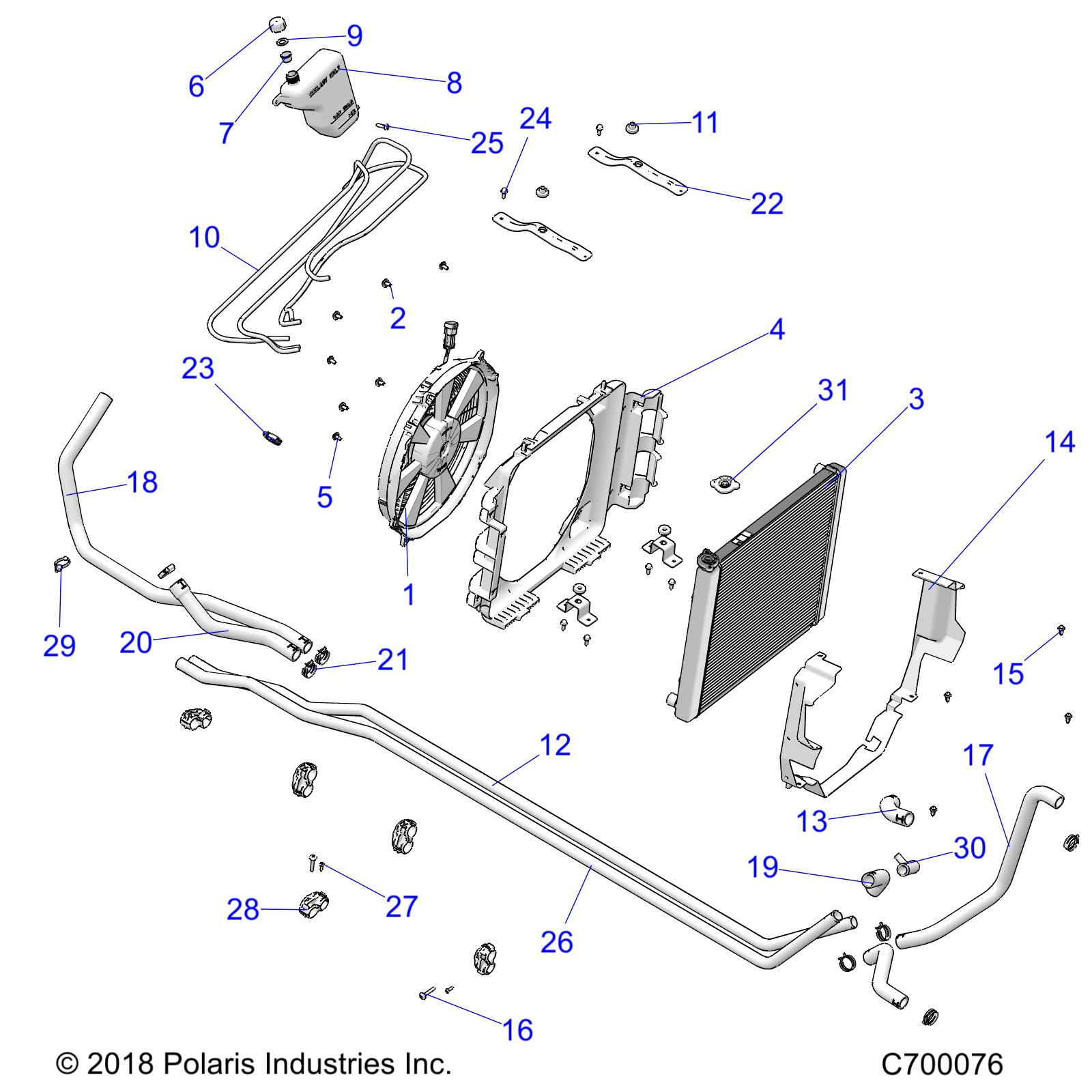 Foto diagrama Polaris que contem a peça 2416014
