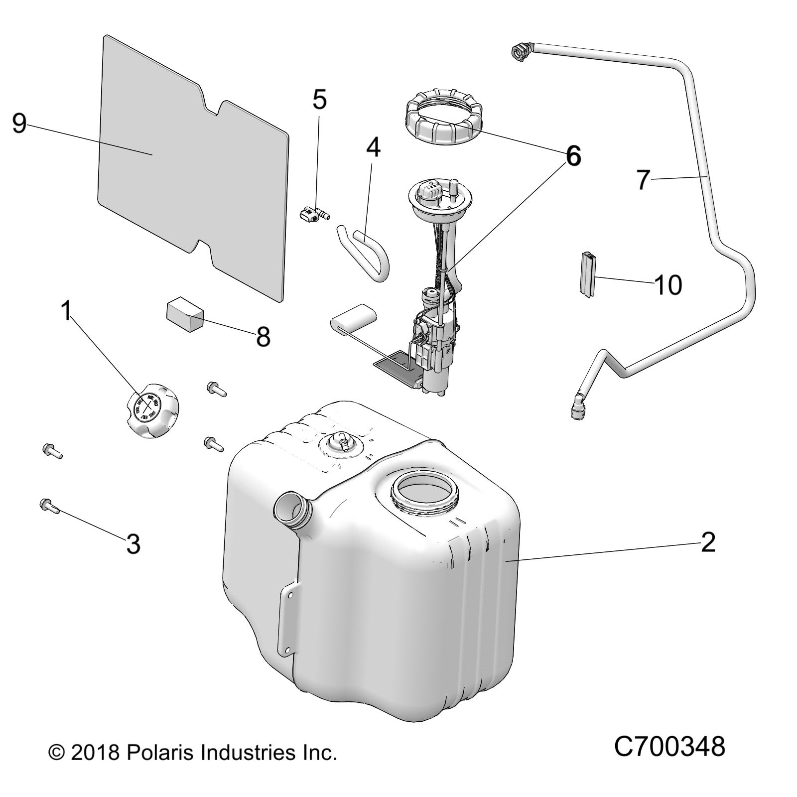 Foto diagrama Polaris que contem a peça 2521633