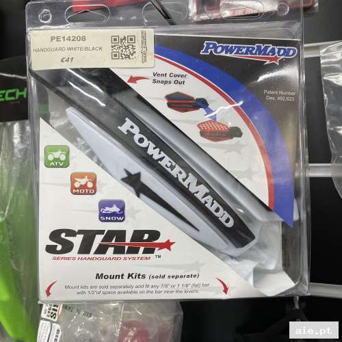 Part Number : 14208 HANDGUARD WHITE/BLACK - Acessórios
