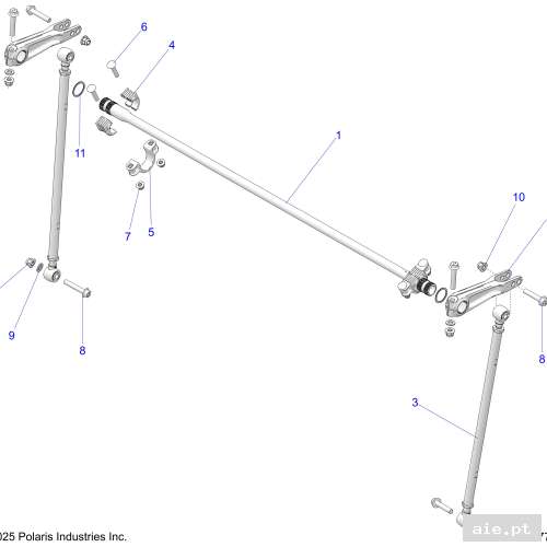 Part Number : 5346568 BAR-STABILIZER REAR RACE  - PEÇA POLARIS