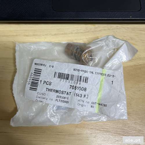 Part Number : 7051008 THERMOSTAT  (143 F.)  - PEÇA POLARIS