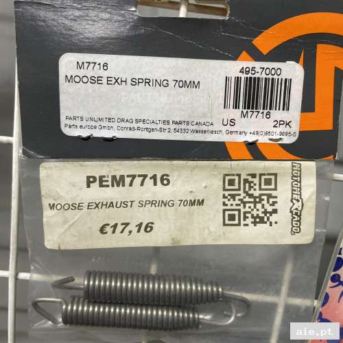 Part Number : M7716 MOOSE EXHAUST SPRING 70MM - Acessórios